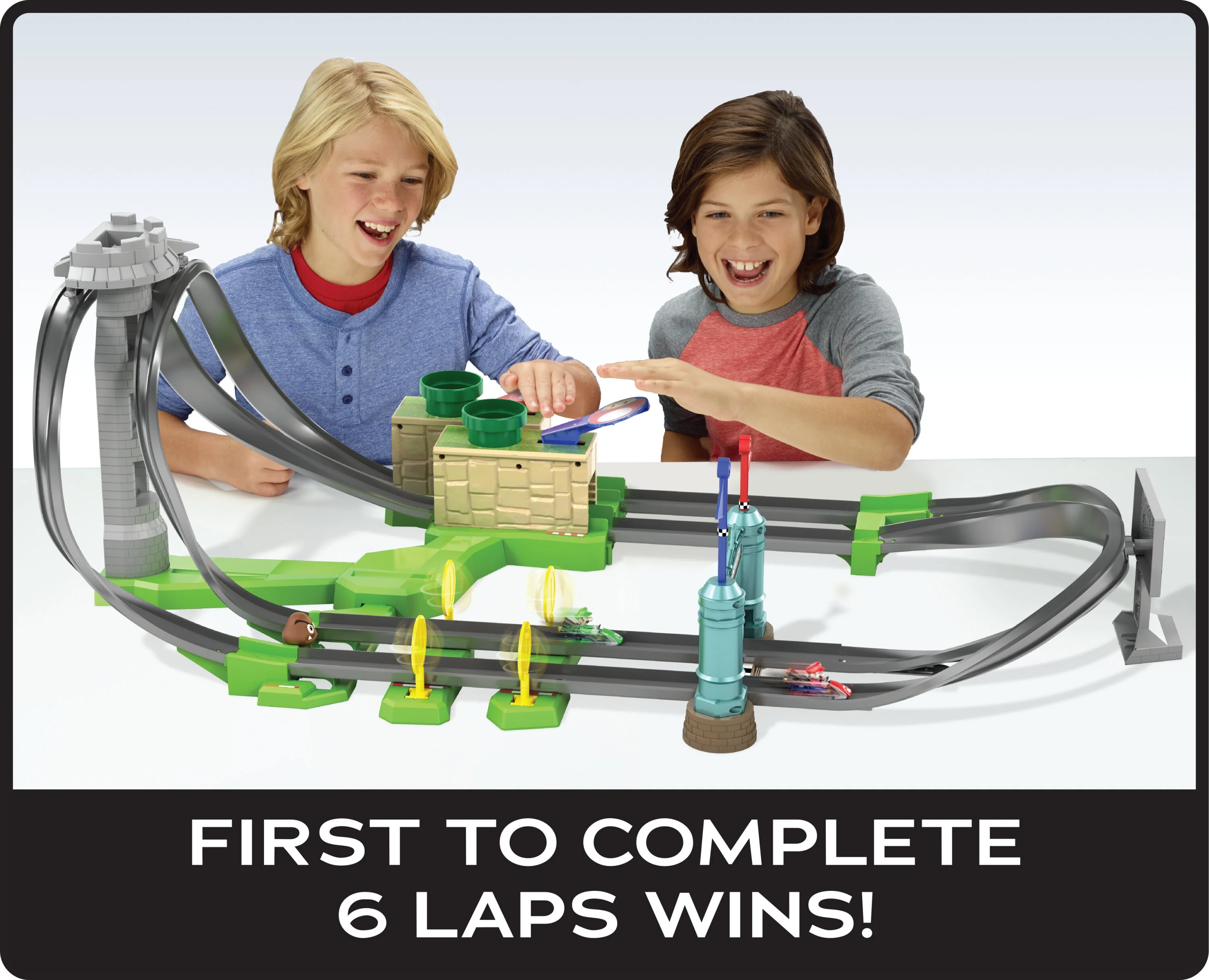 Mario Kart Circuit Lite Track Set with 1:64 Scale Toy Die-Cast Kart Vehicle Launcher(Multicolor) - Image 3
