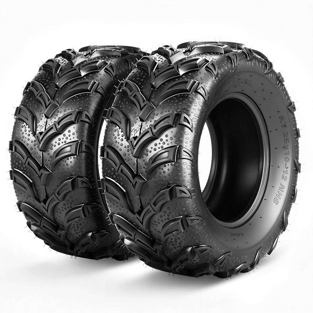 ATV UTV Tires 25x10-12,6-Ply,Tubeless,Set of 2