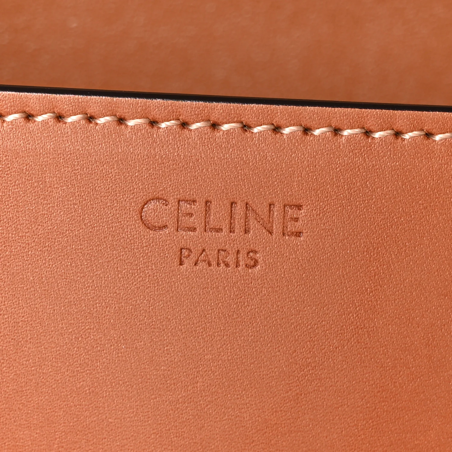 Natural Calfskin Triomphe Shoulder Bag Tan