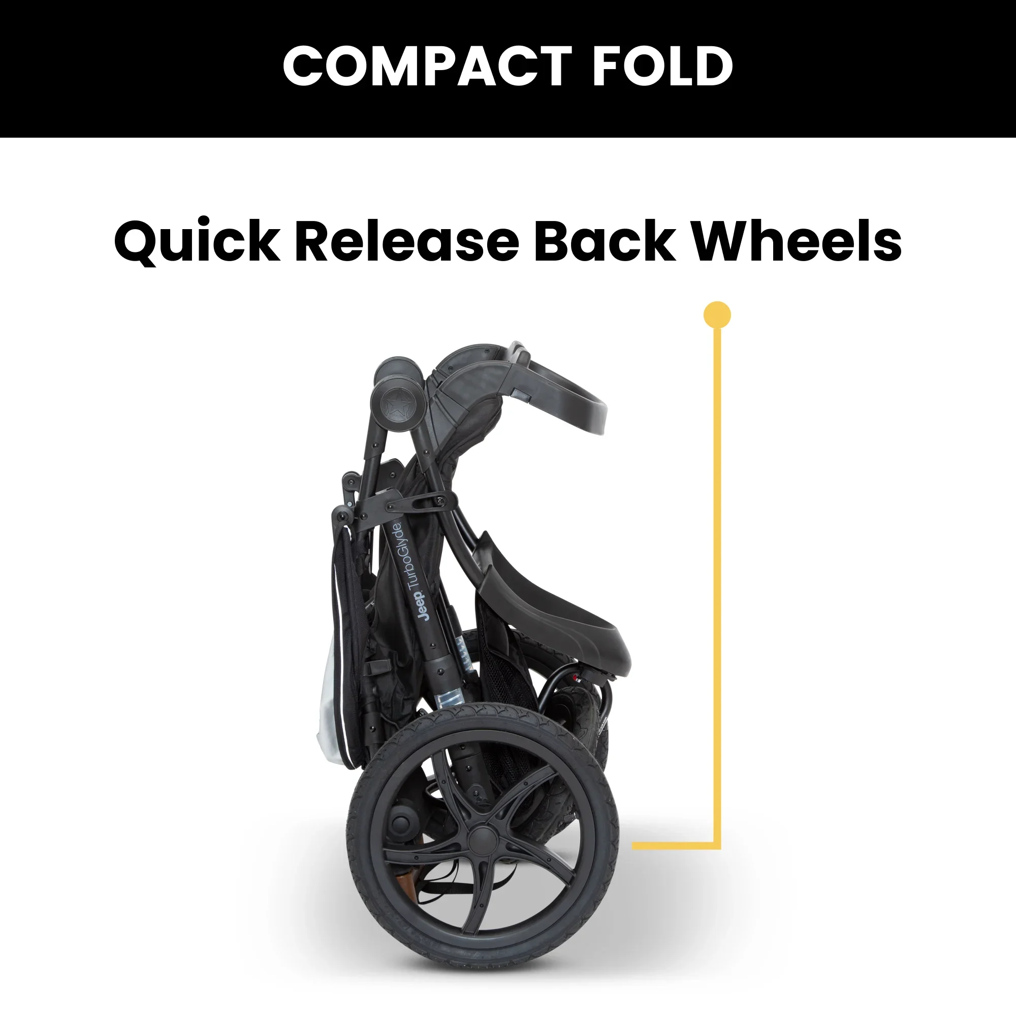 Jeep TurboGlyde Jogging Stroller by Delta Children, Black