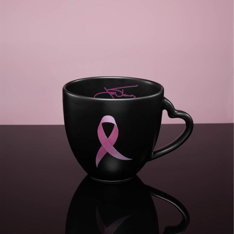 Love kopp rosa sløyfe 35 cl svart