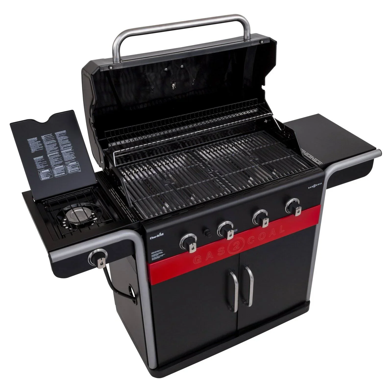 Gas2Coal 4-Burner LP Gas & Charcoal Outdoor Combination Grill