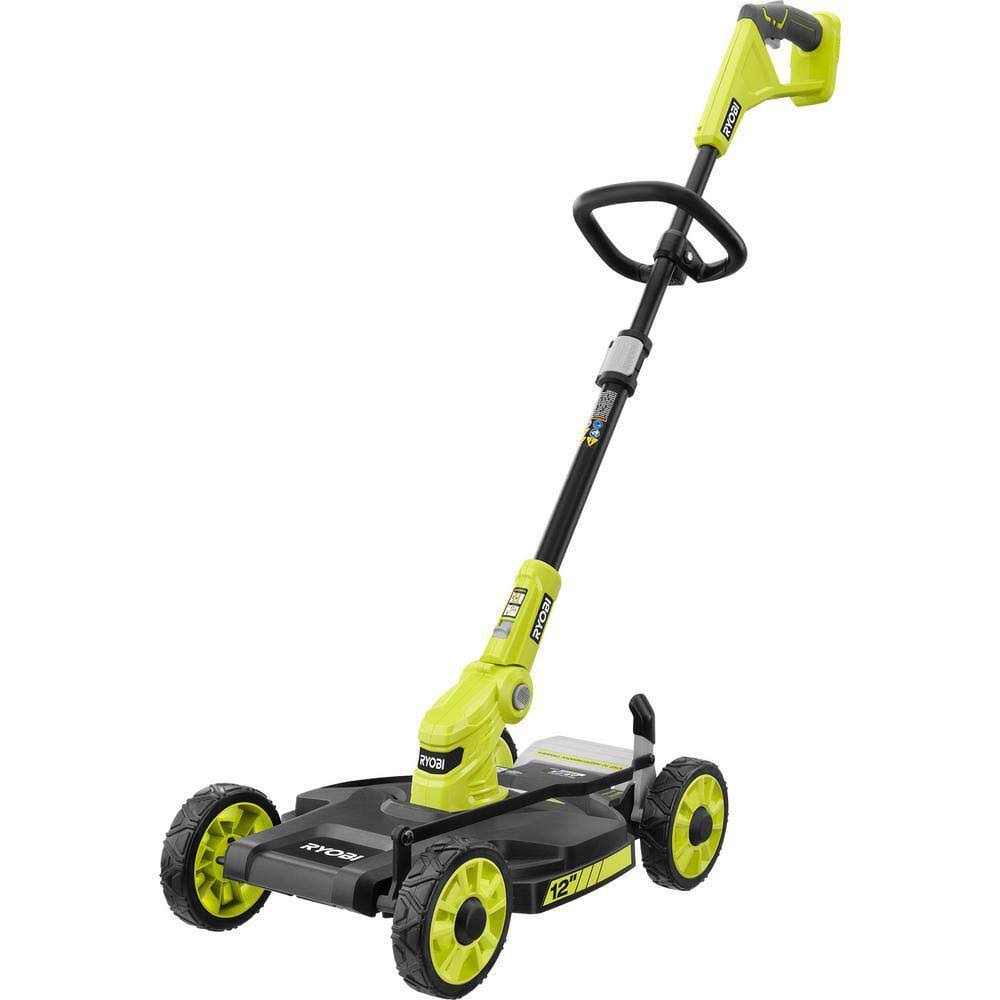 Ryobi One+ 18V 12 in. Cordless Battery 3-in-1 Mower, String Trimmer, and Edger (Tool Only)