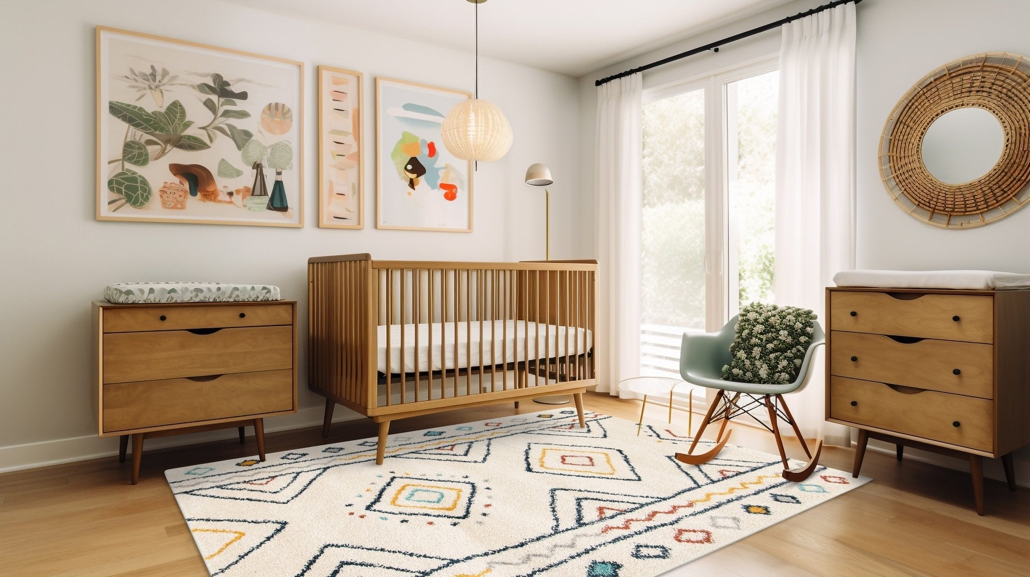AFK Living vloerkleed Aztec - voor kinderen - beige