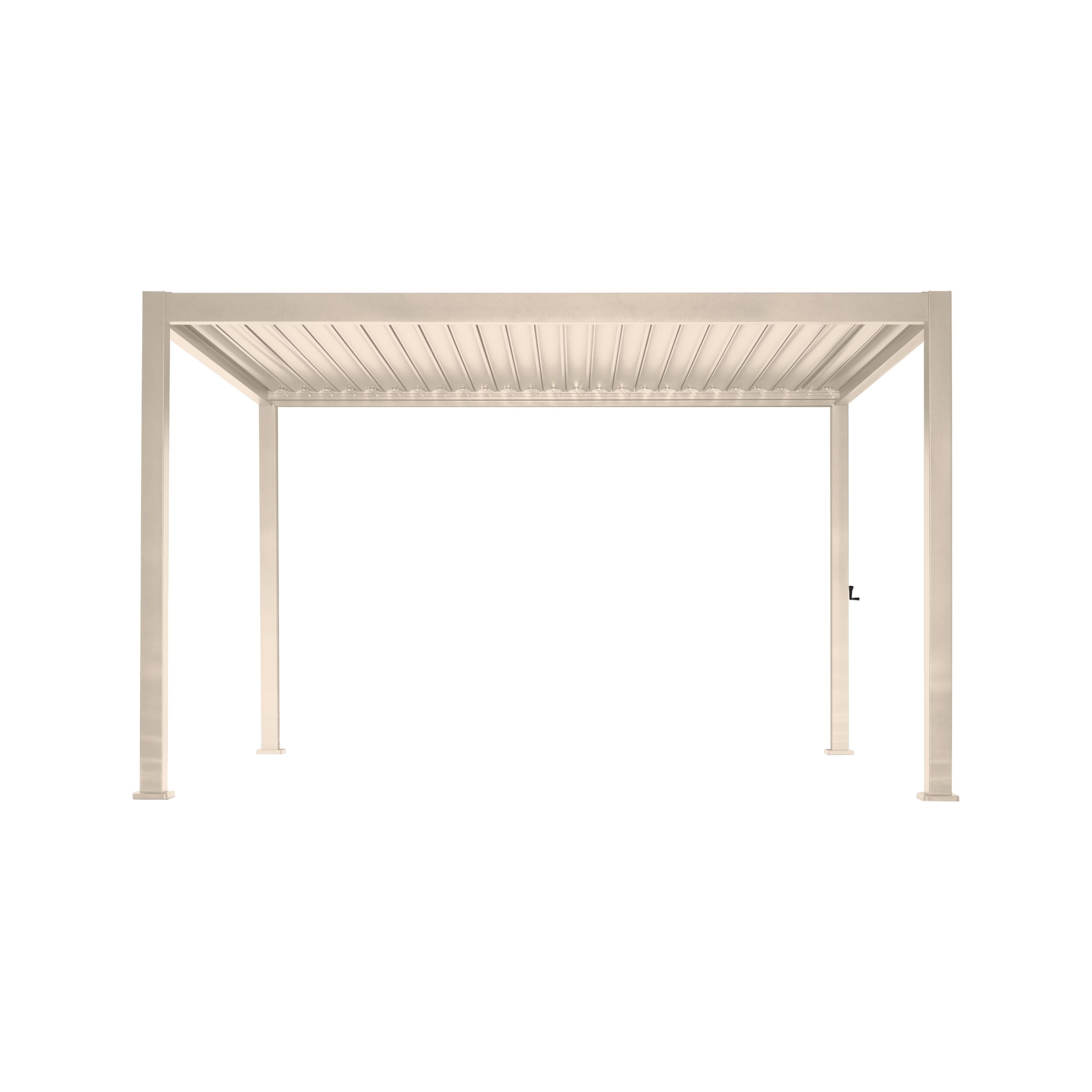 Sanctuary Louvered Aluminium Pergola Taupe 3x4