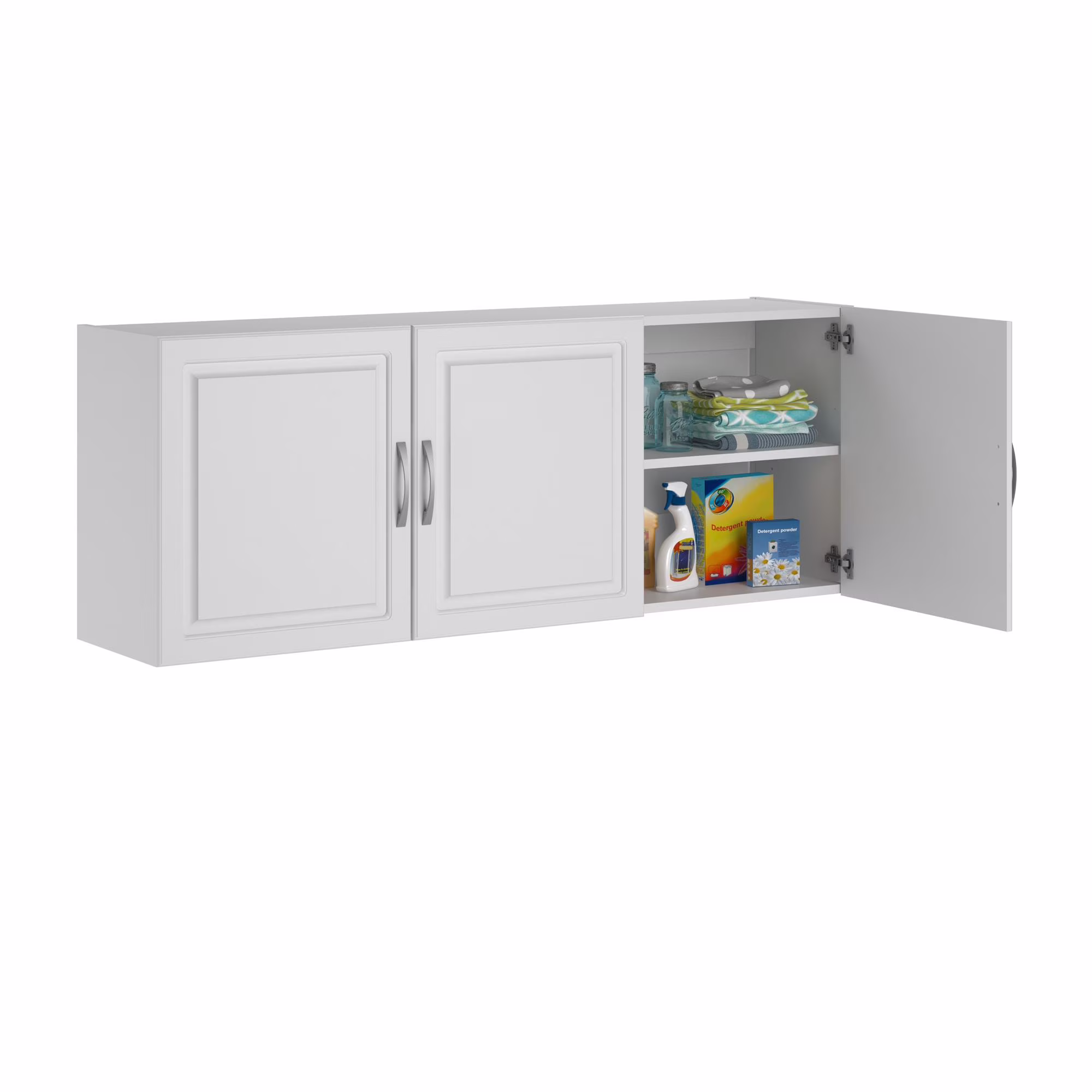 Kendall 54" Wall Cabinet, White(White)