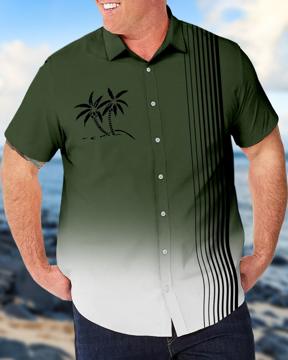 Chemise hawaïenne décontractée à manches courtes pour homme, grandes tailles, idéale pour les vacances (réf. 006)