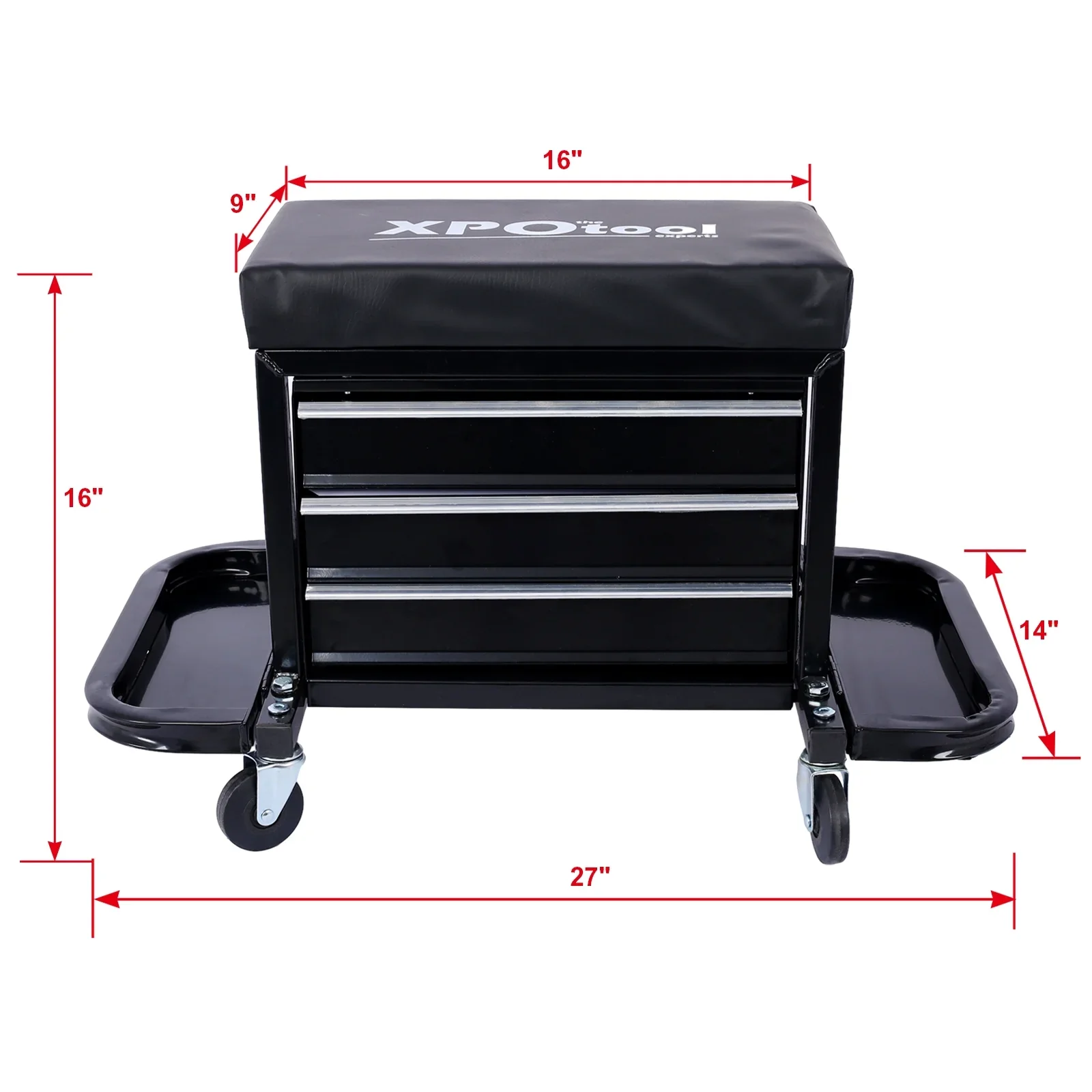 UBesGoo 350-Pound Capacity Garage Glider Rolling Tool Chest Seat