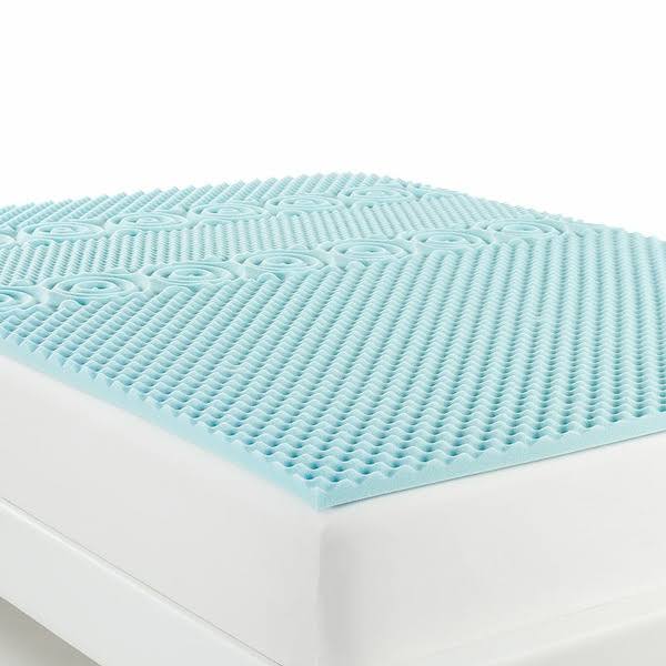 The Big One Cool Flow Gel Memory Foam Mattress Topper Dark Blue King