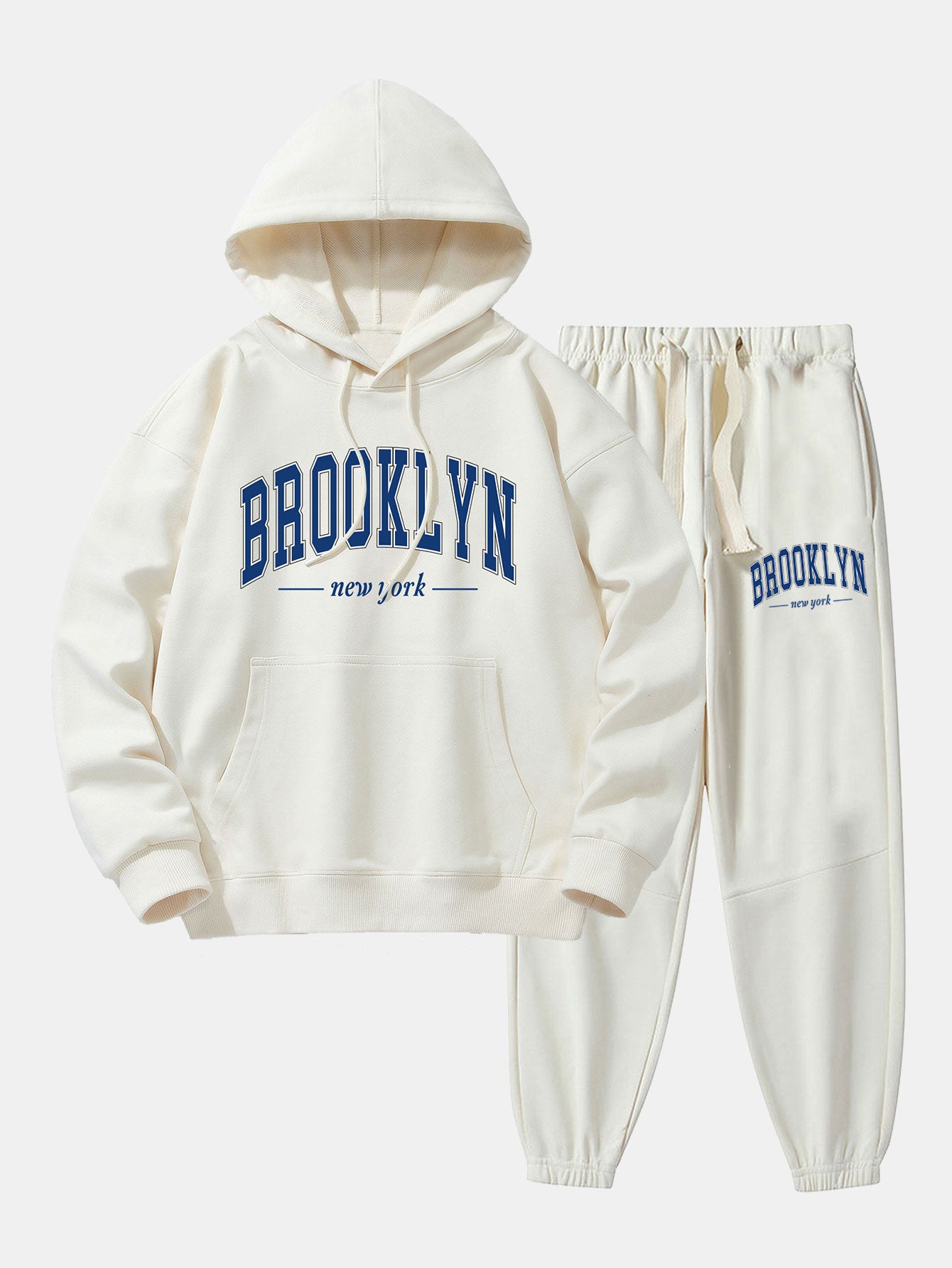 Sweat à capuche et pantalon de jogging en coton mélangé imprimé Brooklyn
