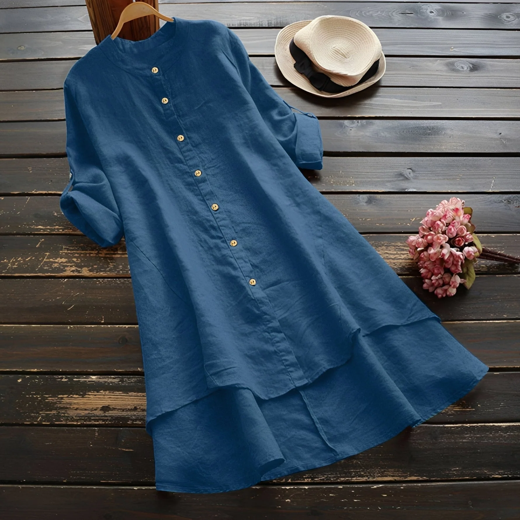 Mildred - Robe Élégante avec Boutons