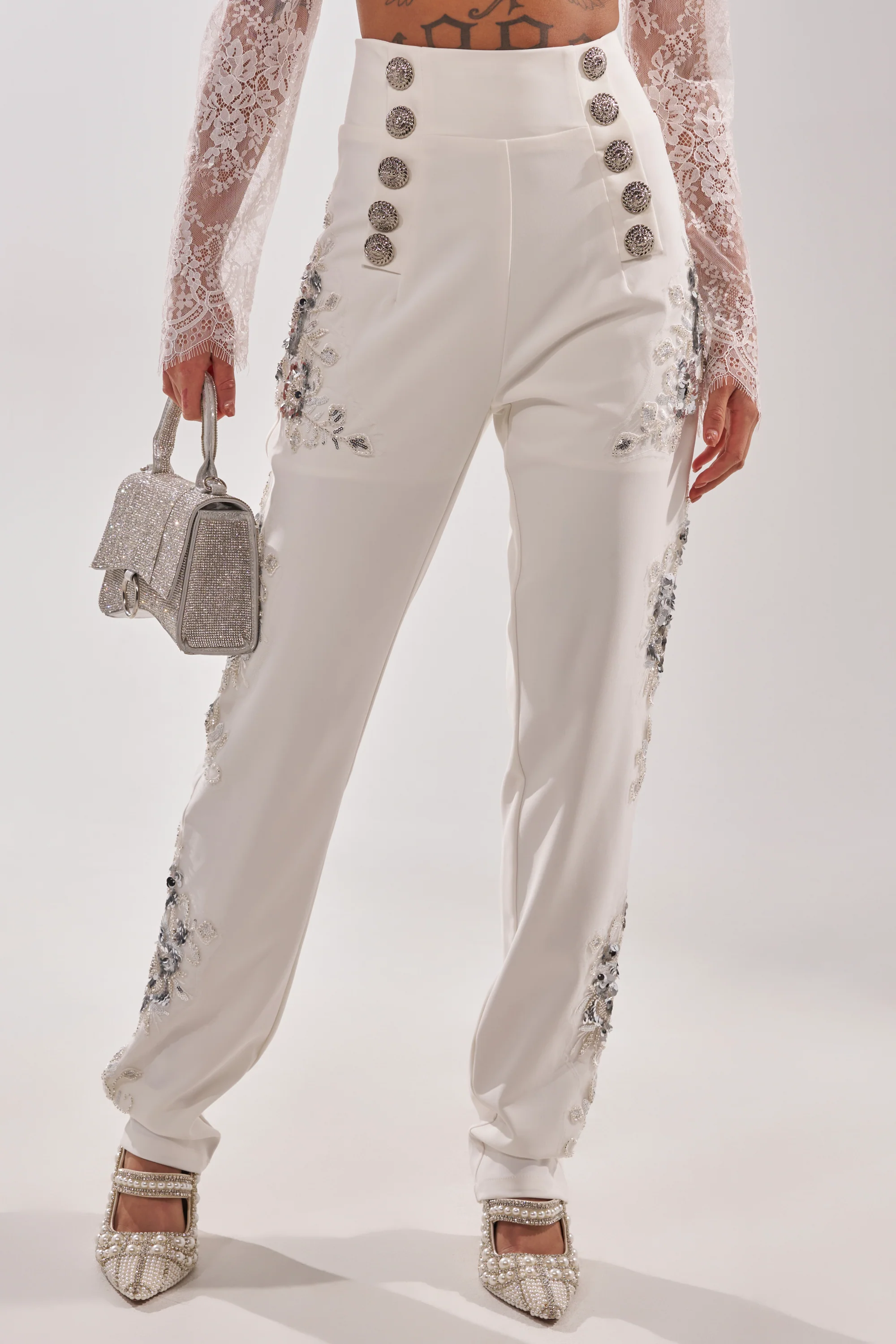 VENETIAN EMBELLISHED TROUSER - Akira Store