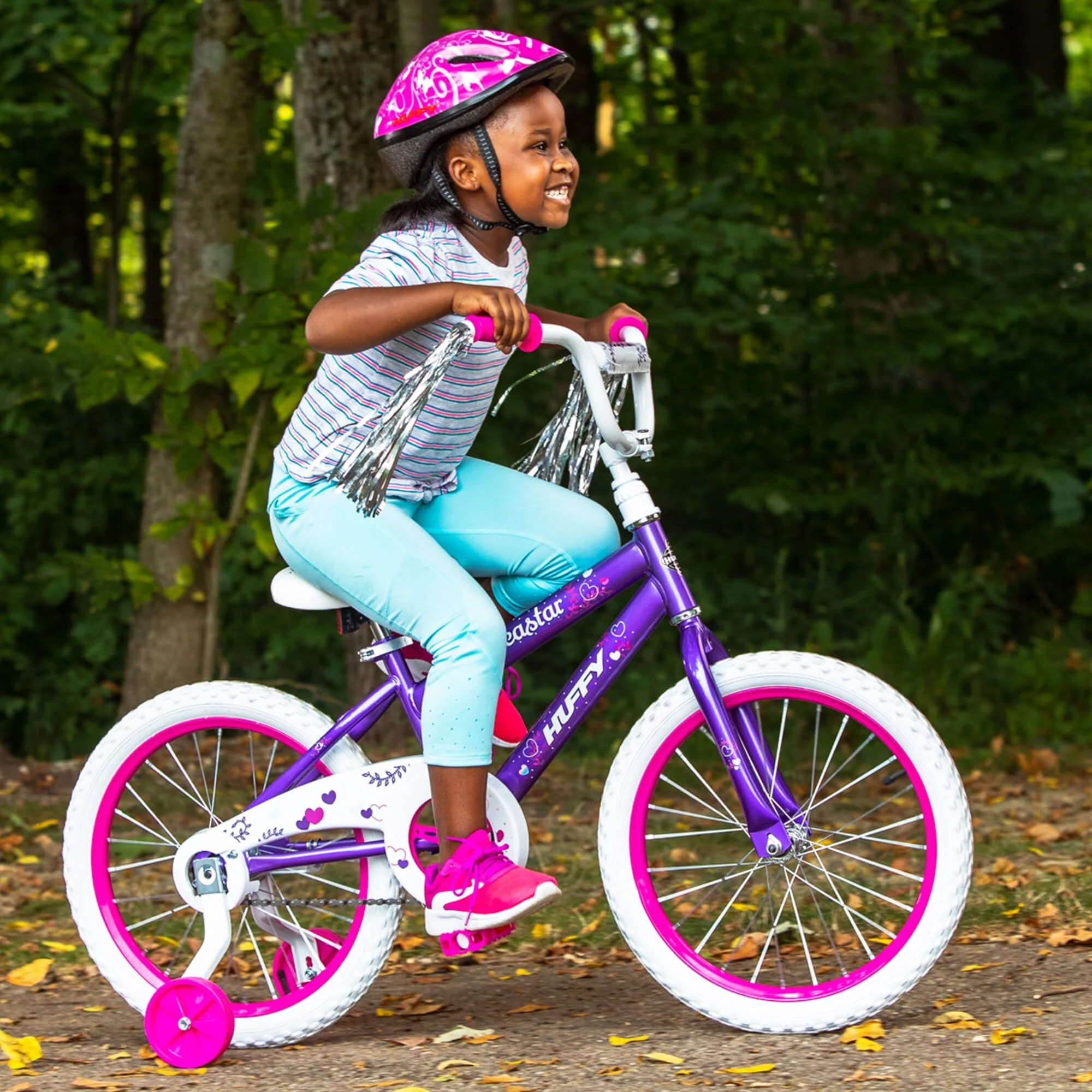 18 in Sea Star Kids Bike for Girls Ages 4 and up,Child, Metallic Purple Image 4