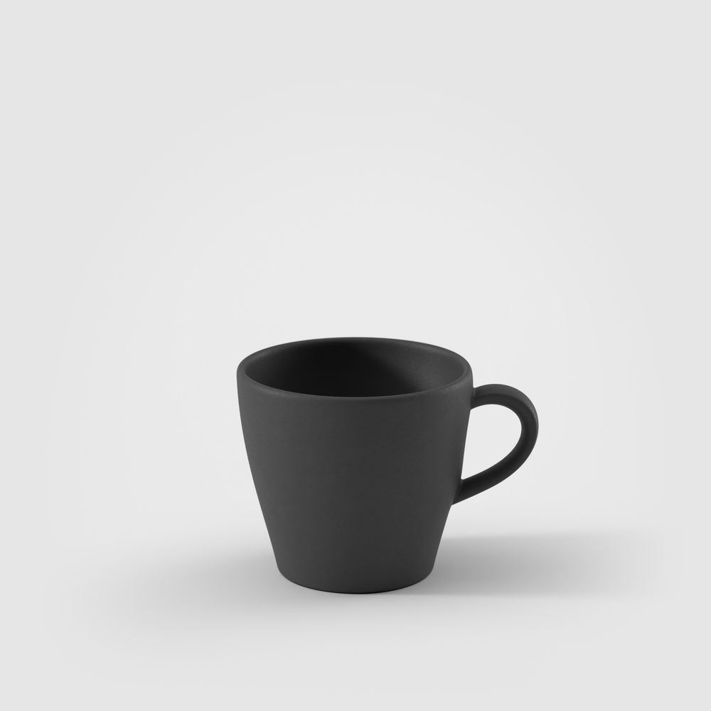 Manufacture Coffee cup - Black, 5.5 oz, Premium Porcelain