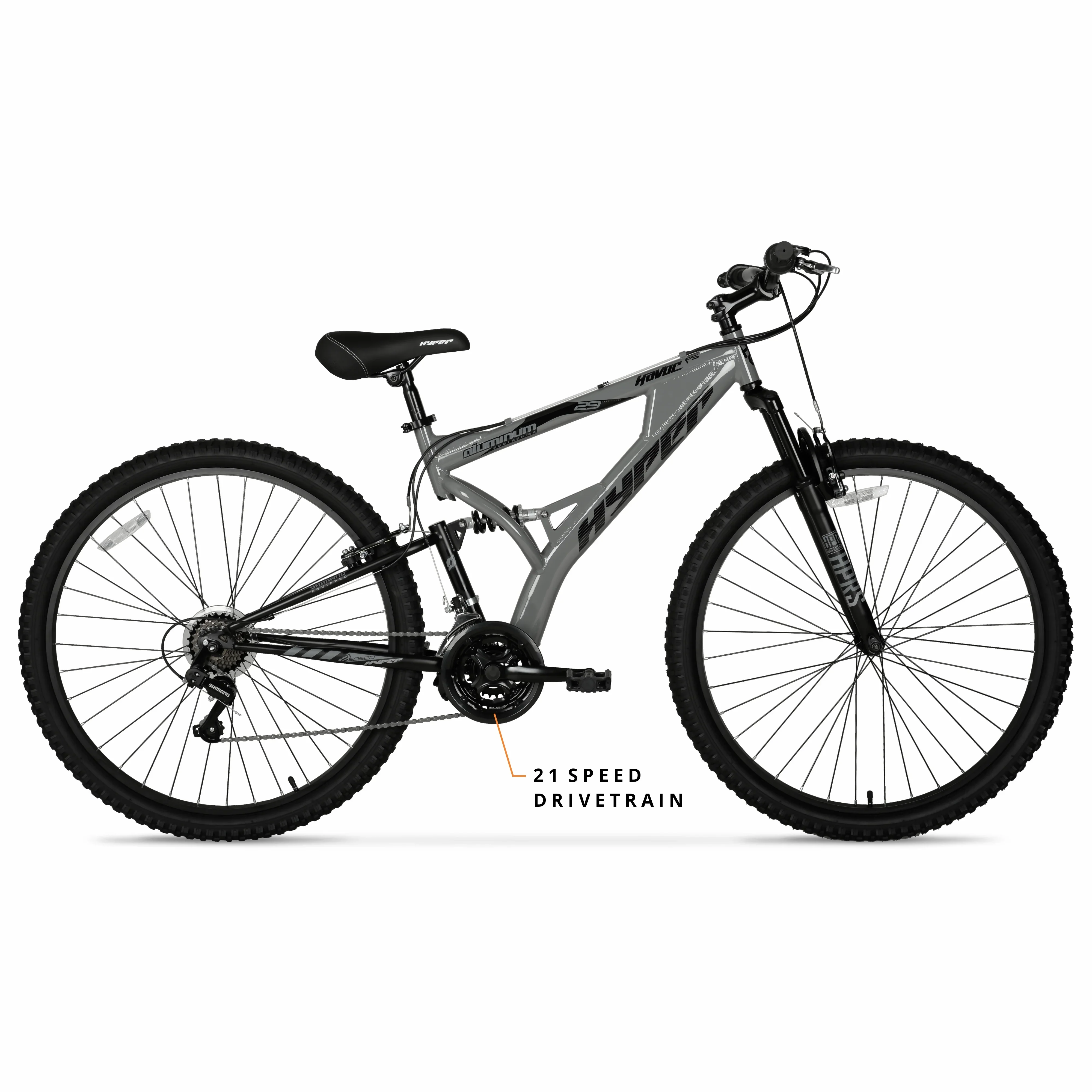 Hyper Bicycles 29 Men's Havoc Mountain Bike, Gray