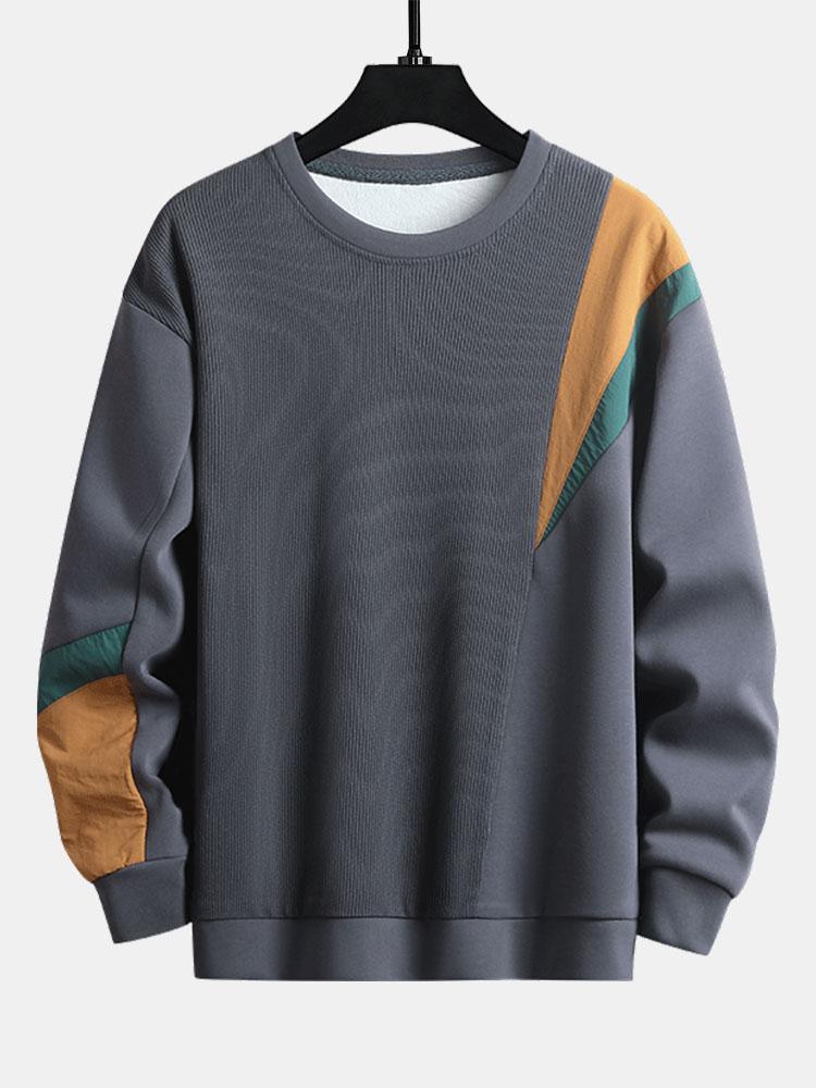 Sweat-shirt à col rond Color Block