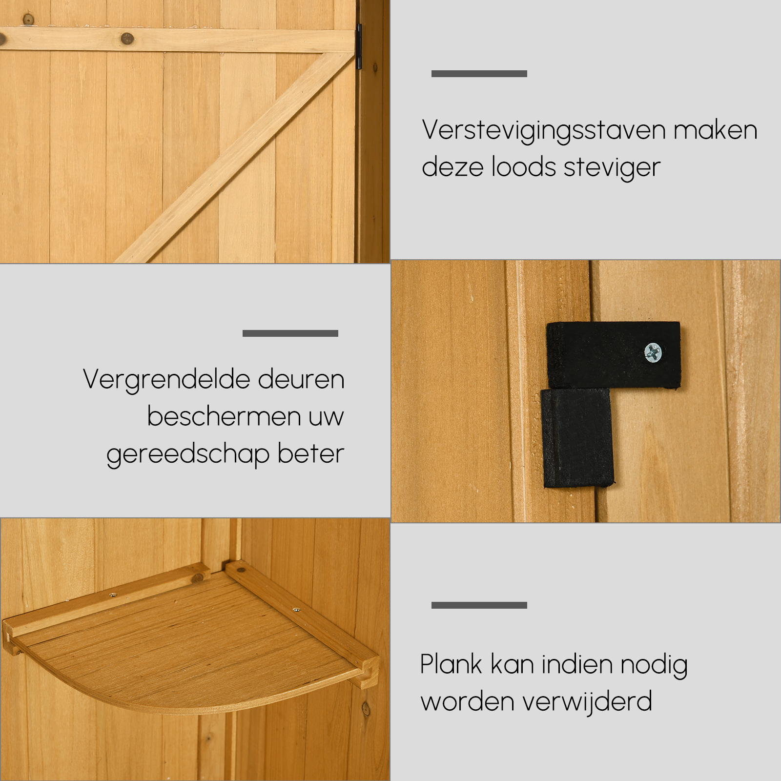 Outsunny tuinkast 77 cm x 54,2 cm x 179 cm