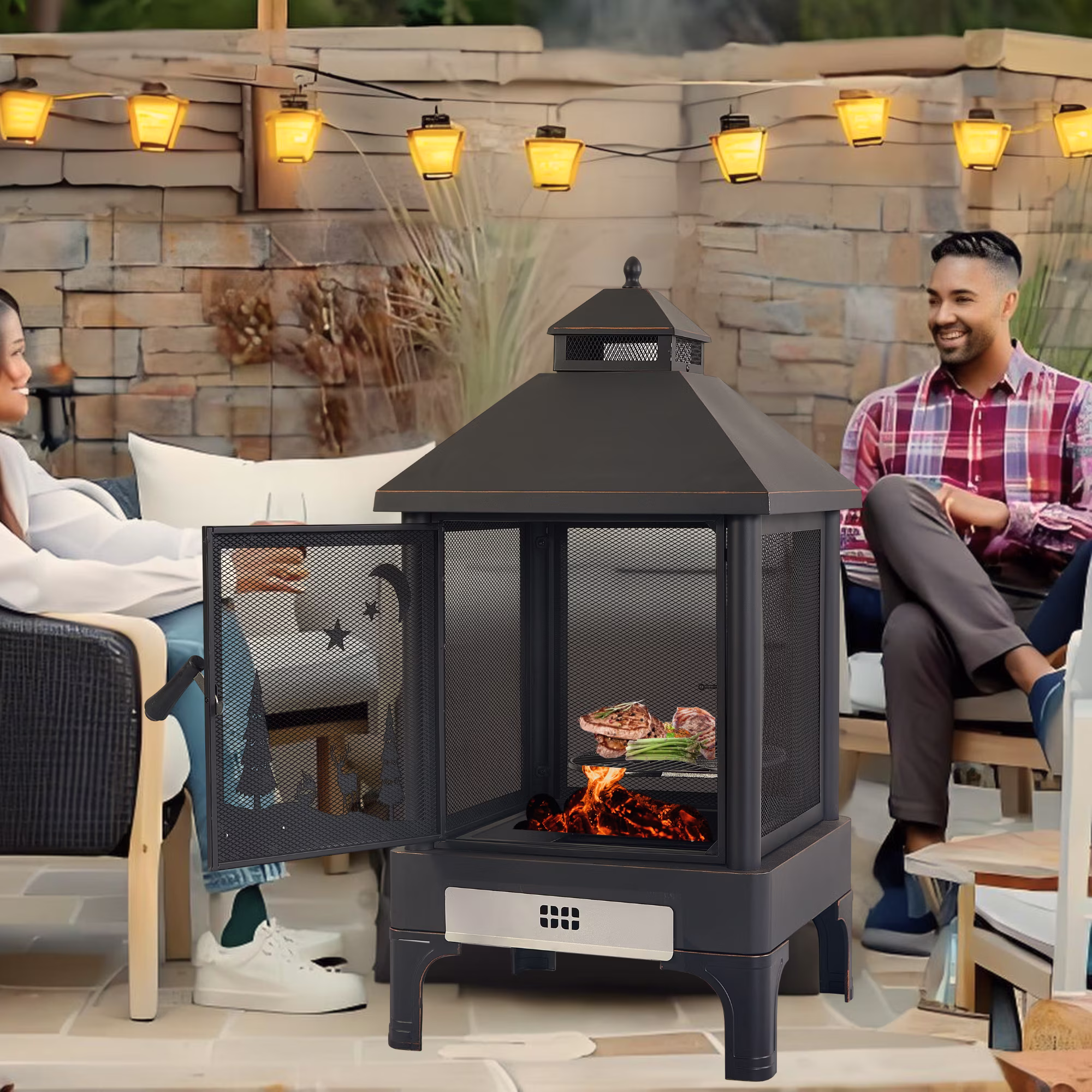 XOT036 Heavy Duty Garden Metal Outdoor heating furnace for backyard fir pit