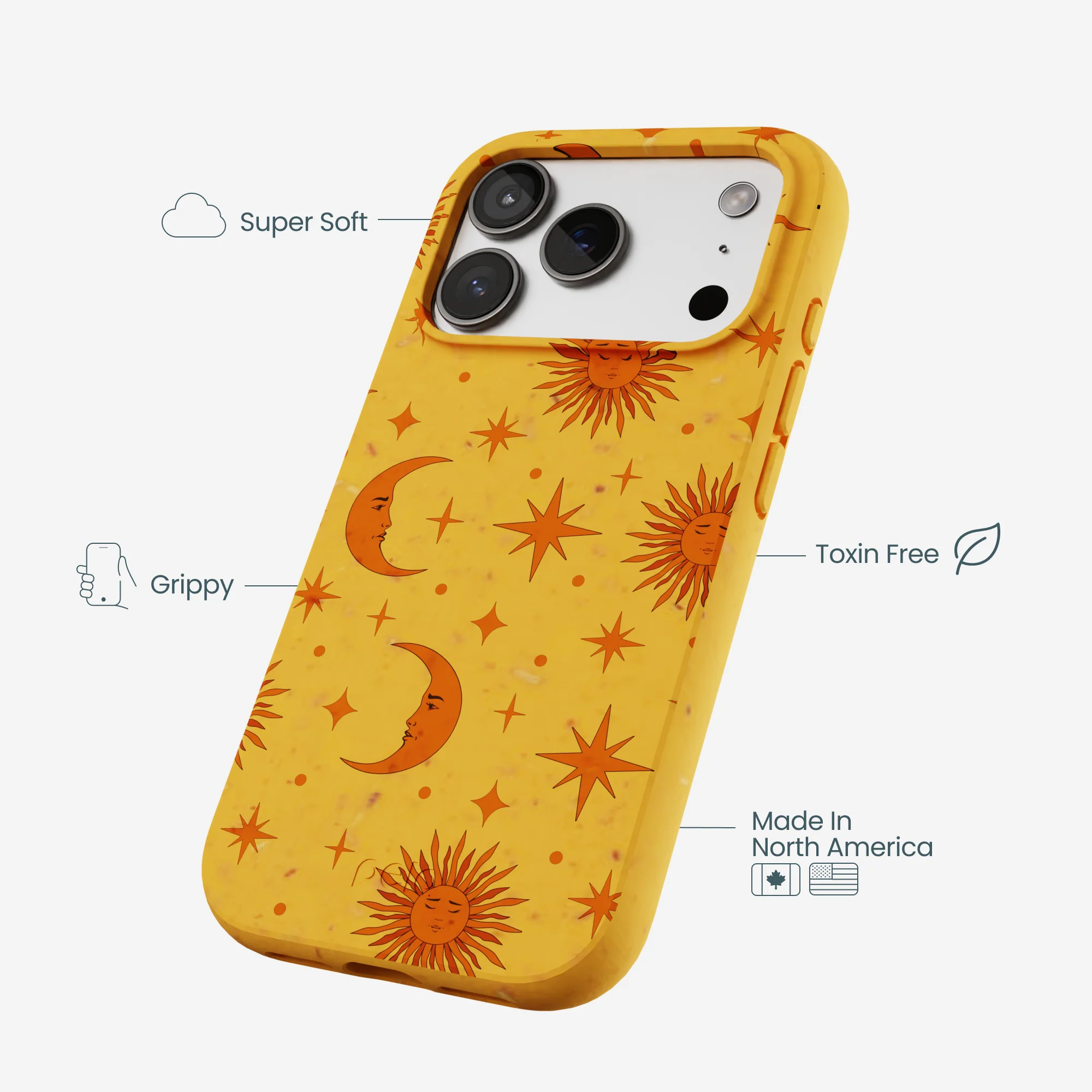 Honey Sun and Moon iPhone 17 Pro Case