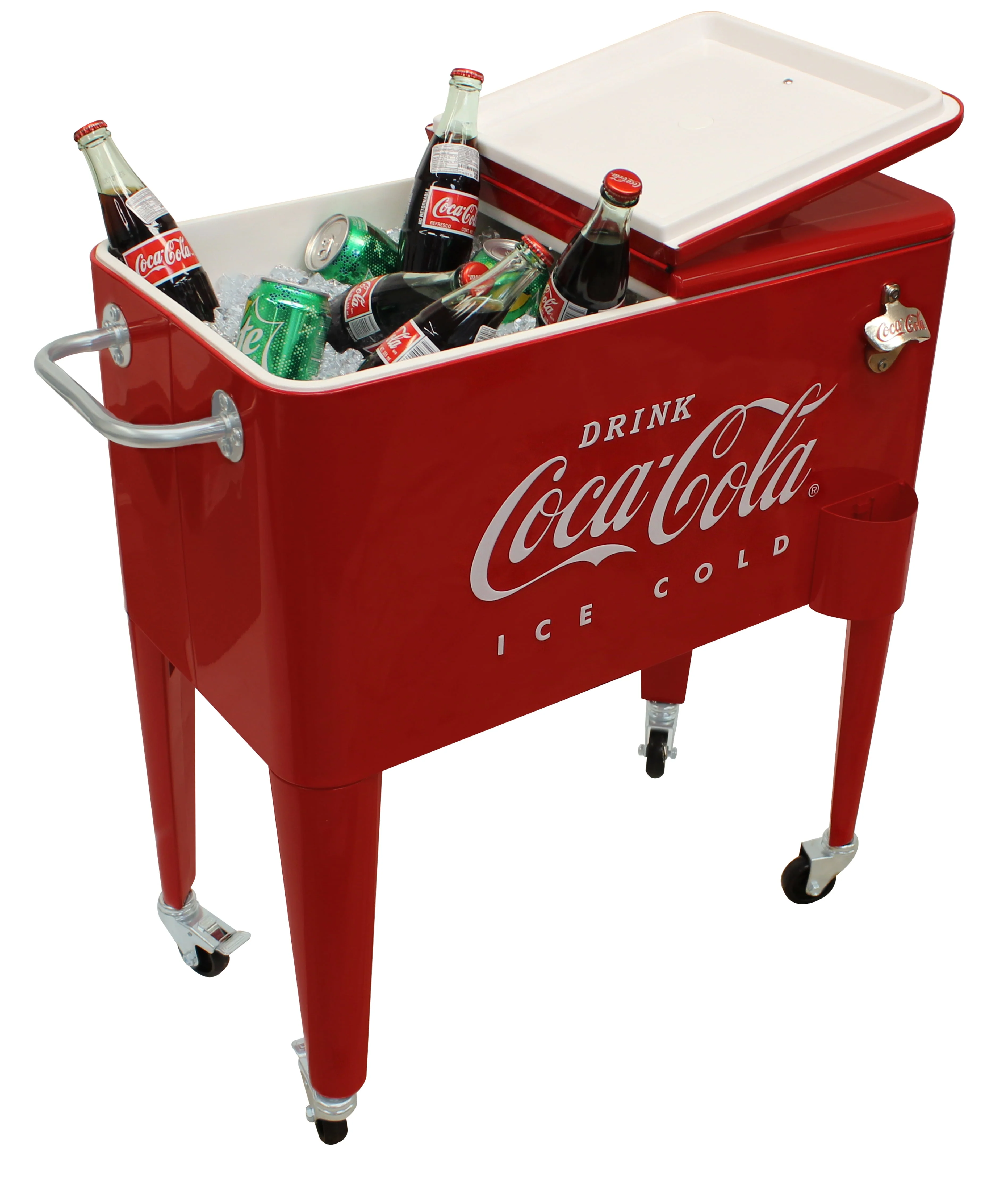 Leigh Country CP 98105 Metal Embossed Retro Outdoor 60 Qt Cooler Red Image 5
