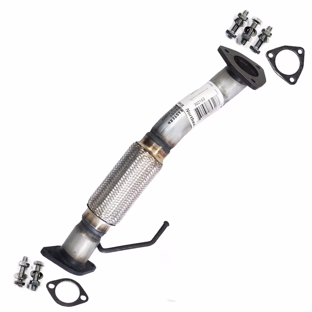 Stainless Steel Exhaust Front Flex Pipe Fits 2005 2006 2008 Tribute | 2005 2008 Escape | 2005 2007 Mariner 2 3L Direct Fit