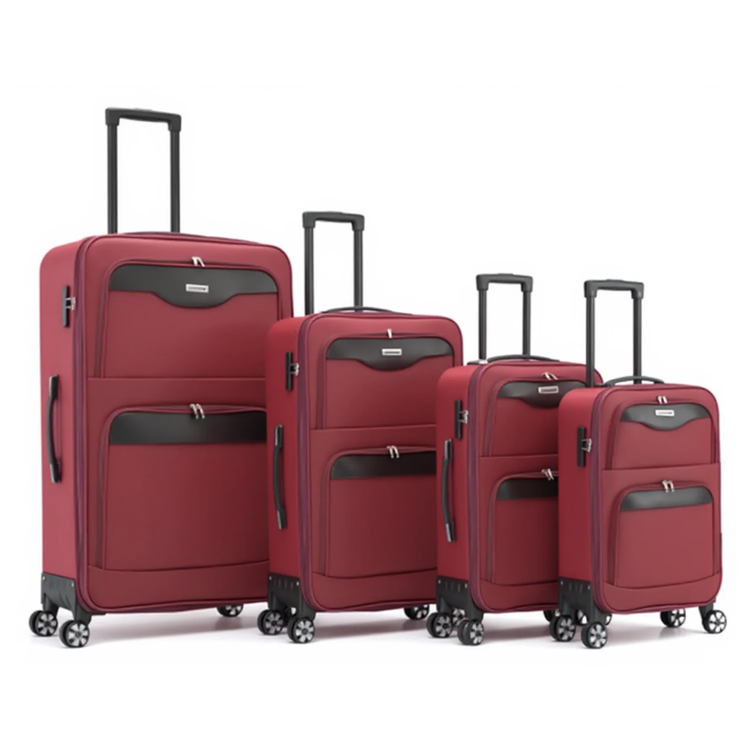Expandable 4 - Piece Soft - Sided Fabric Luggage Set - 19/20/28/32
