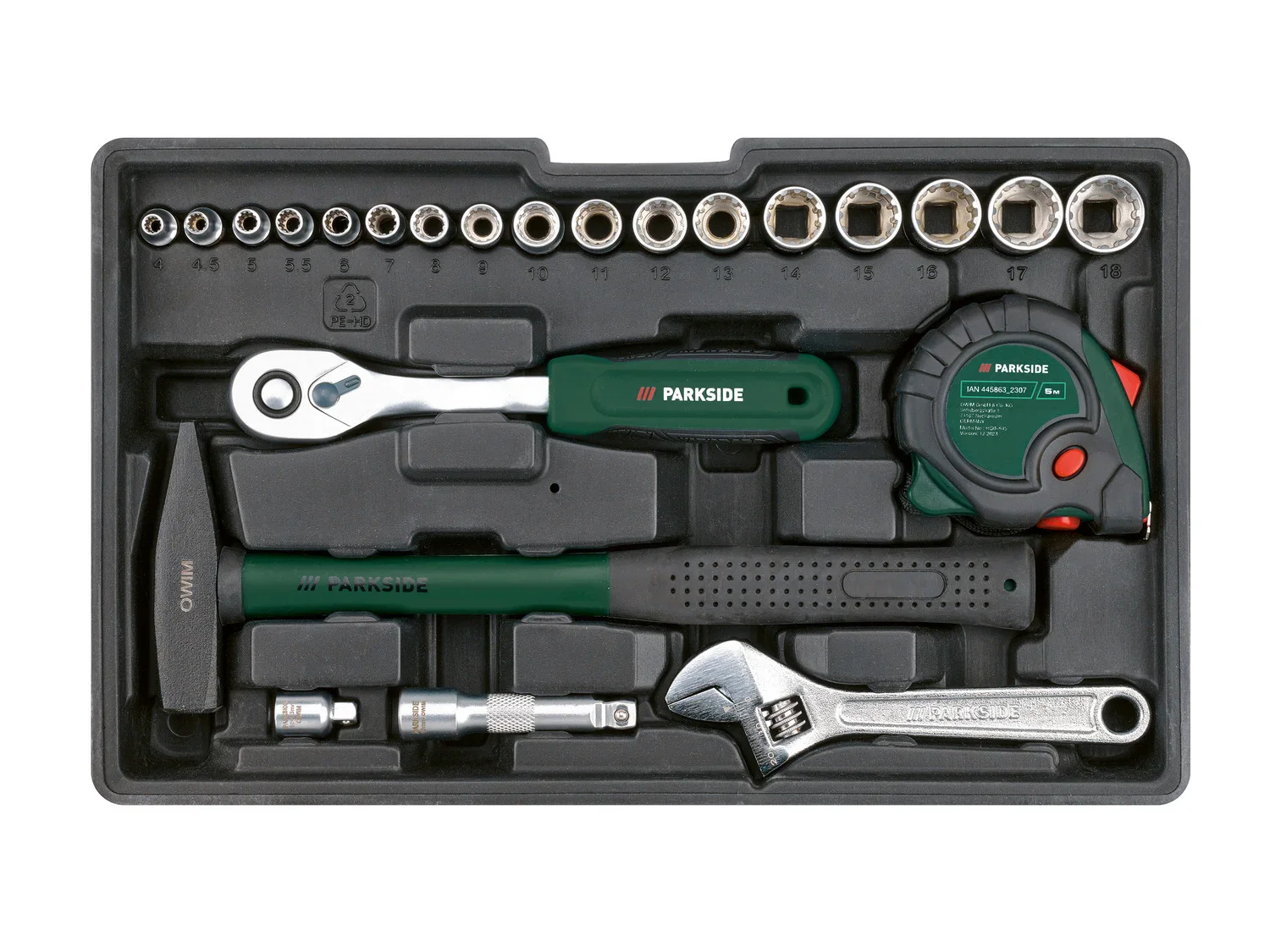 PARKSIDE Bote  outils mtal 4V et Set de tournevis PWBM A1