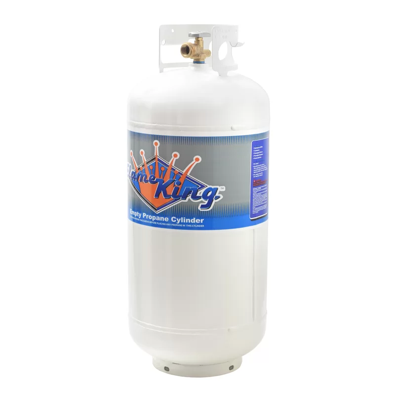 Bouteille de propane vide Flame King YSN401 de 18 kg (40 lb) avec soupape de protection contre le surremplissage