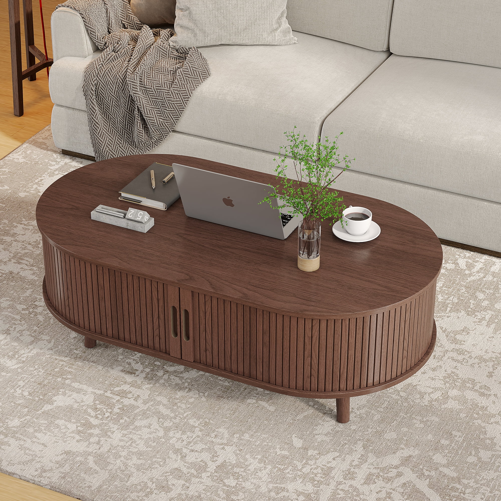 Oval Coffee Table, 42.5
