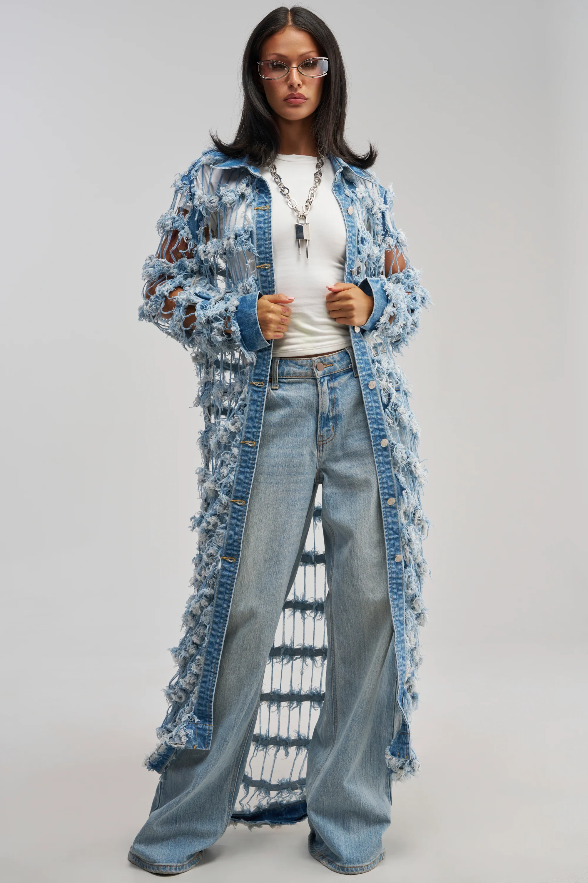 GOOD TIME NOT A LONG TIME DENIM TRENCH - Akira Store