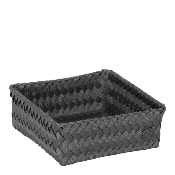 Fit Square oppbevaringskurv 18x18x7 cm dark grey