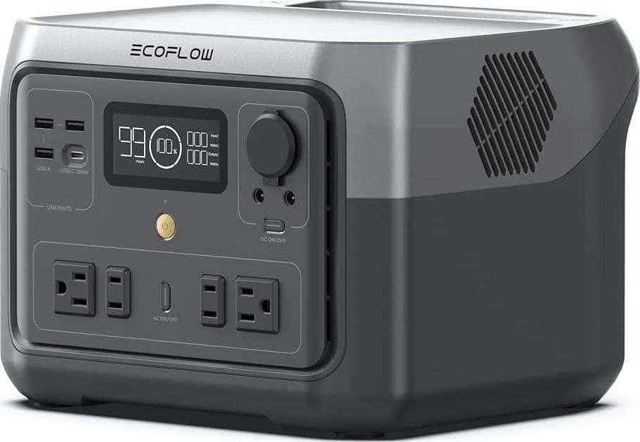 Ecoflow RIVER 2 Max Portable Power Station 512wh Capacity.solar Generator.1000w AC Output for Outdoor Camping.home Backup.emergency.rv.off - Grid