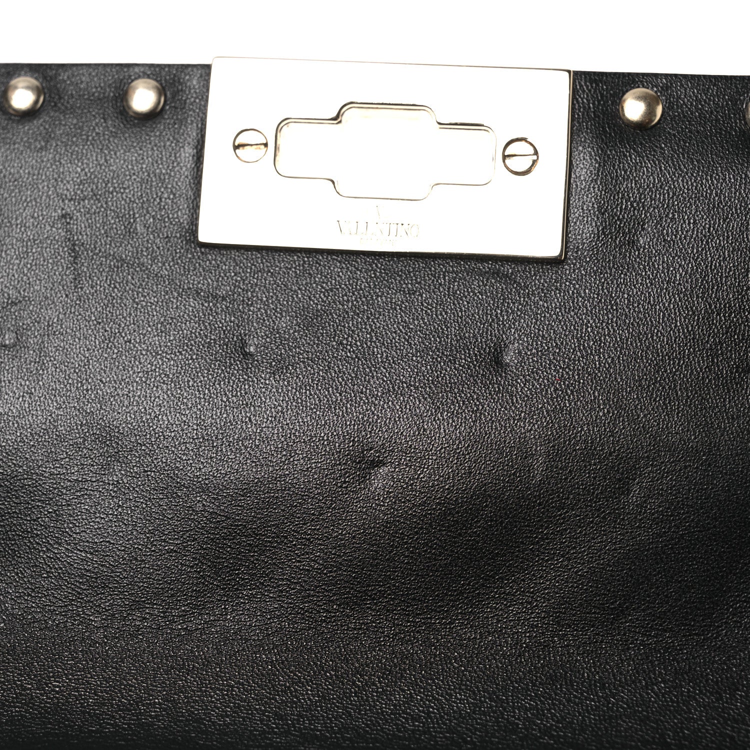 Patent Medium Rockstud Spike Shoulder Bag Black