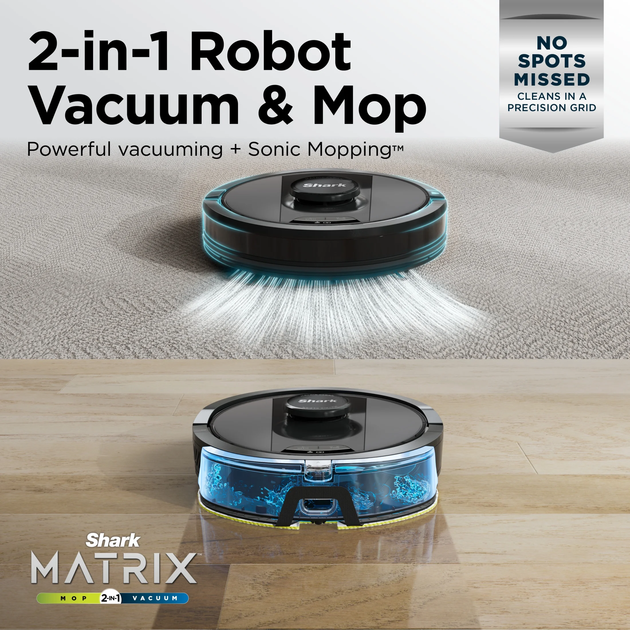 Matrix Robot Vacuum Mop, Auto Empty, Carpets and Hard Floors, 30-Day Capacity Base, Precision Home Mapping, Pet-Friendly, Wi-Fi, RV2400WS - Image 2