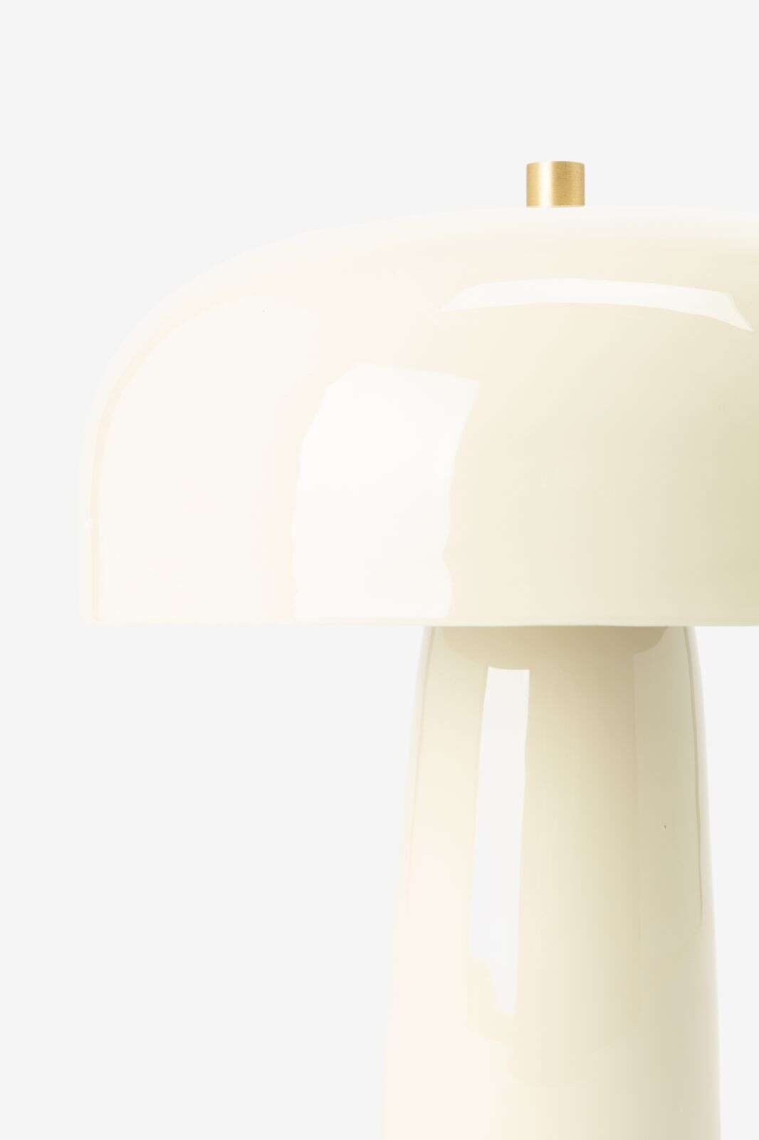 Cr&egrave;mekleurige cupola tafellamp