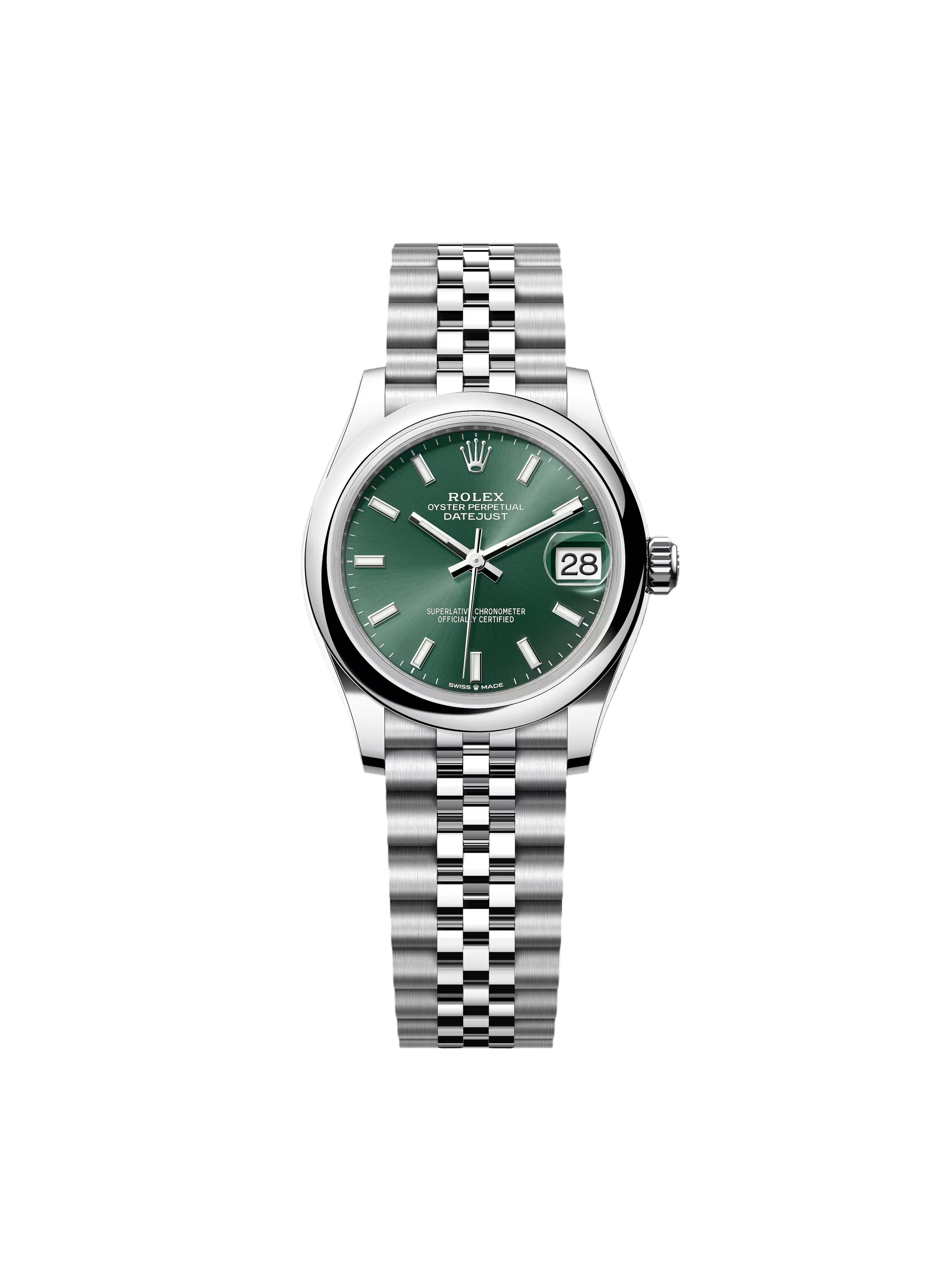 【Super Clone】RLX Datejust m278240-0011/0012 31mm Green Stick Domed Bezel Oyster Oystersteel