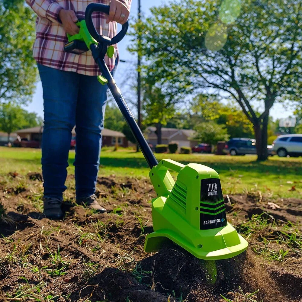 Earthwise 20 - Volt 7.5 - Inch Cordless Electric Garden Tiller Cultivator