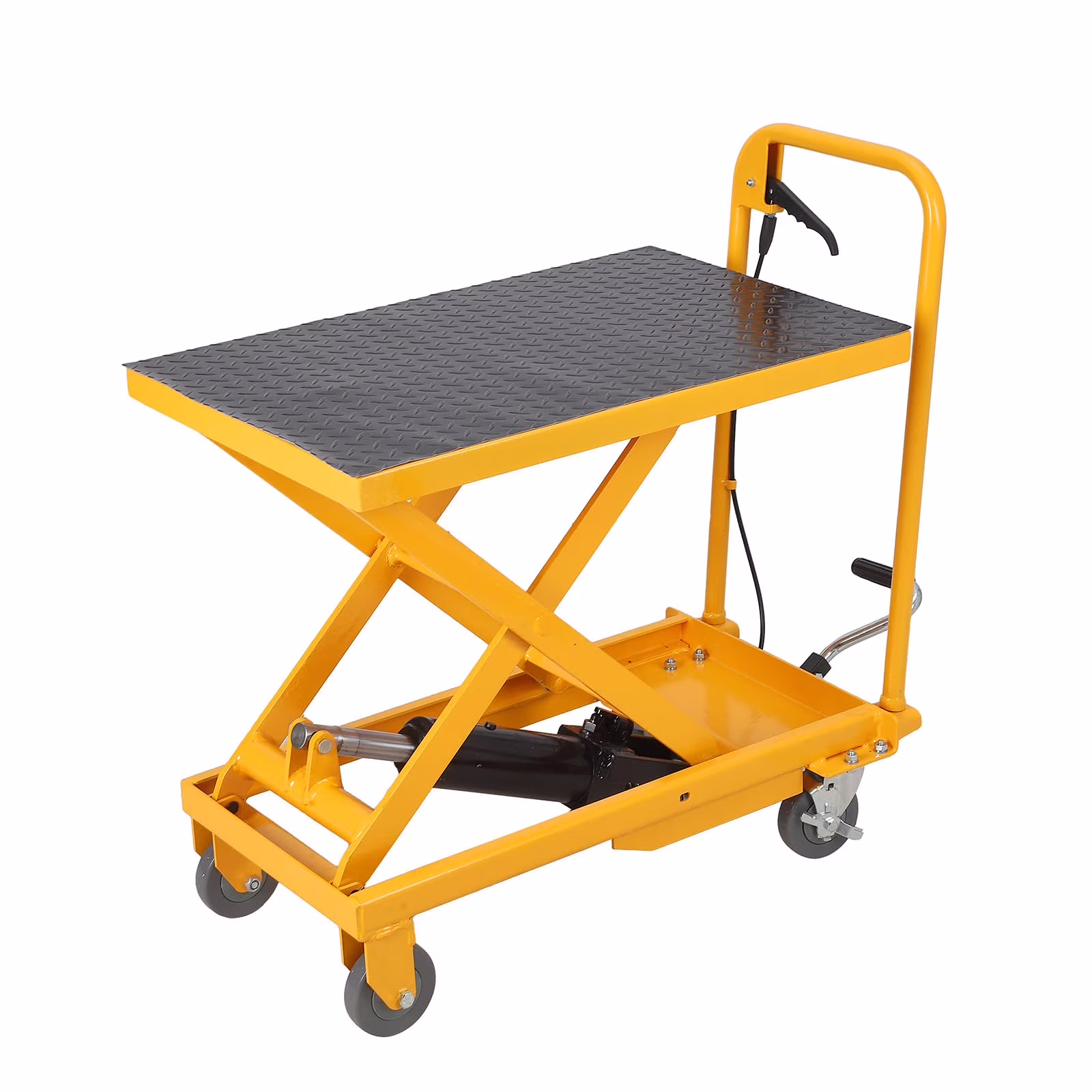 M optimized Hydraulic Lift Cart, 1100Lbs Capacity Manual Scissor Lift Table 33.5inch Lifting Height(Single 1100Lbs/Black) - Image 3