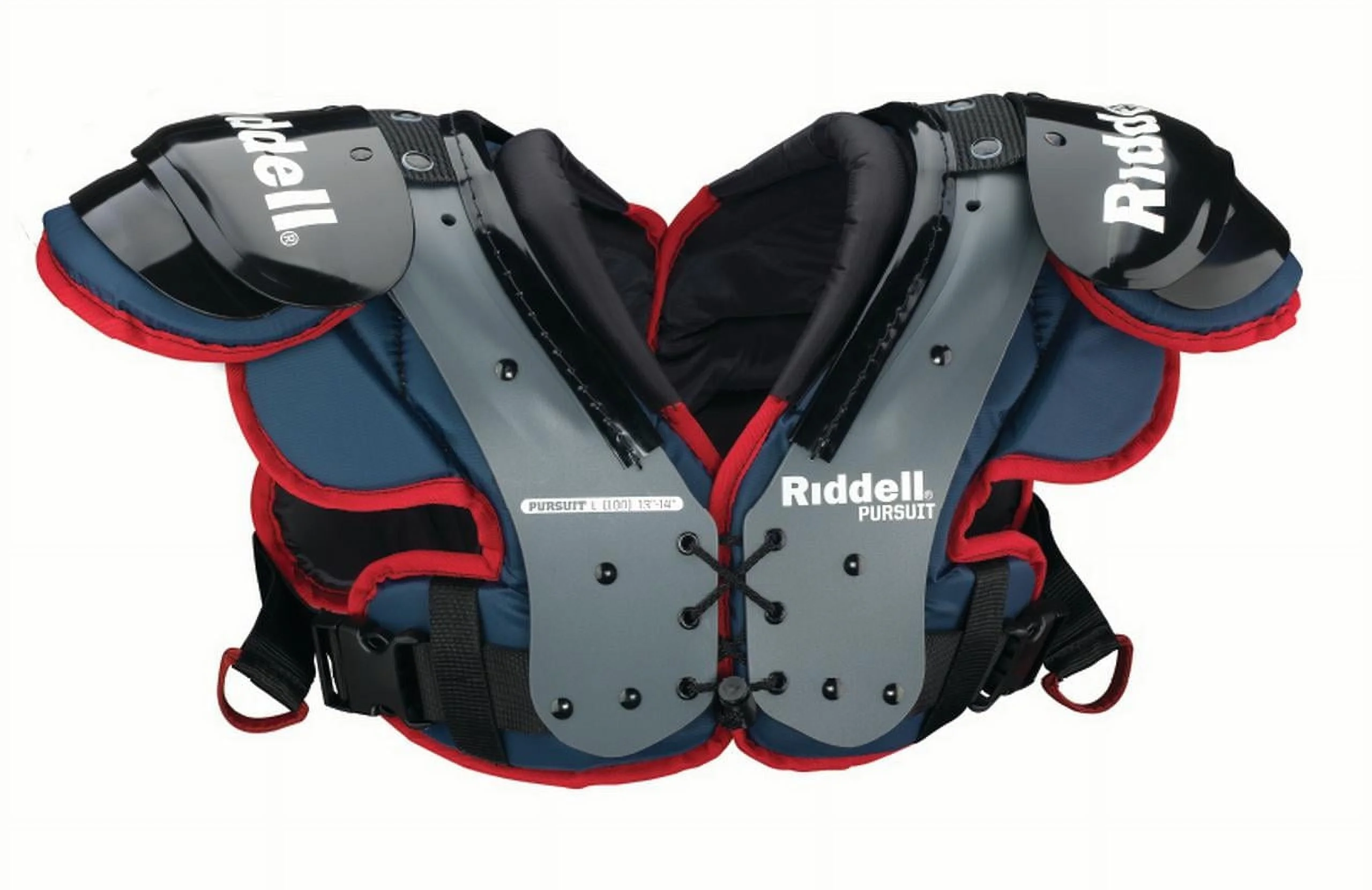 Pursuit Youth Football Shoulder Pad, Blue/Red, X-Large(XL) - Image 7