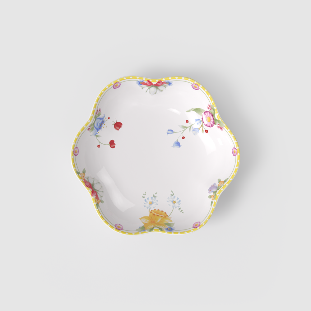 Spring Awakening Appetizer/ Dessert Bowl - Yellow, 5.1 oz, Premium Porcelain