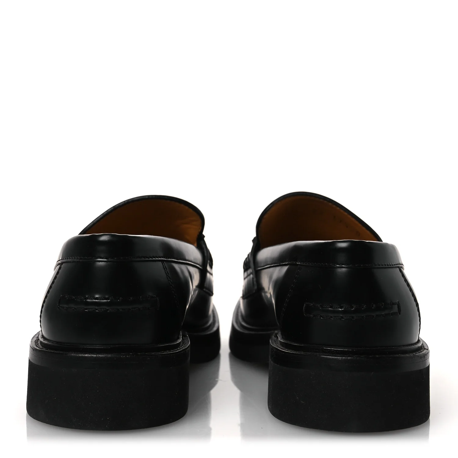 Brushed Calfskin Boy Loafers 37.5 Black White