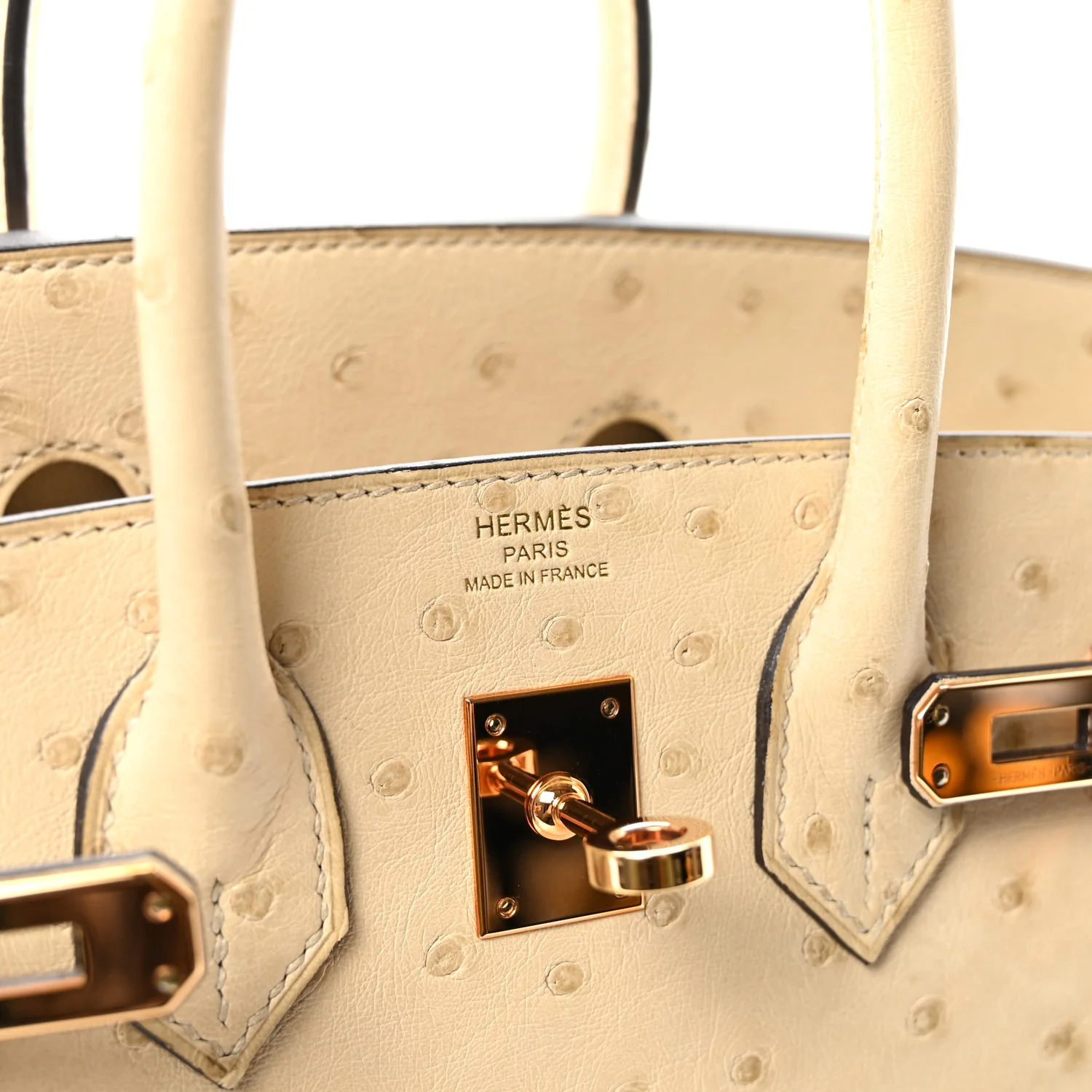 Ostrich Birkin 25 Parchemin