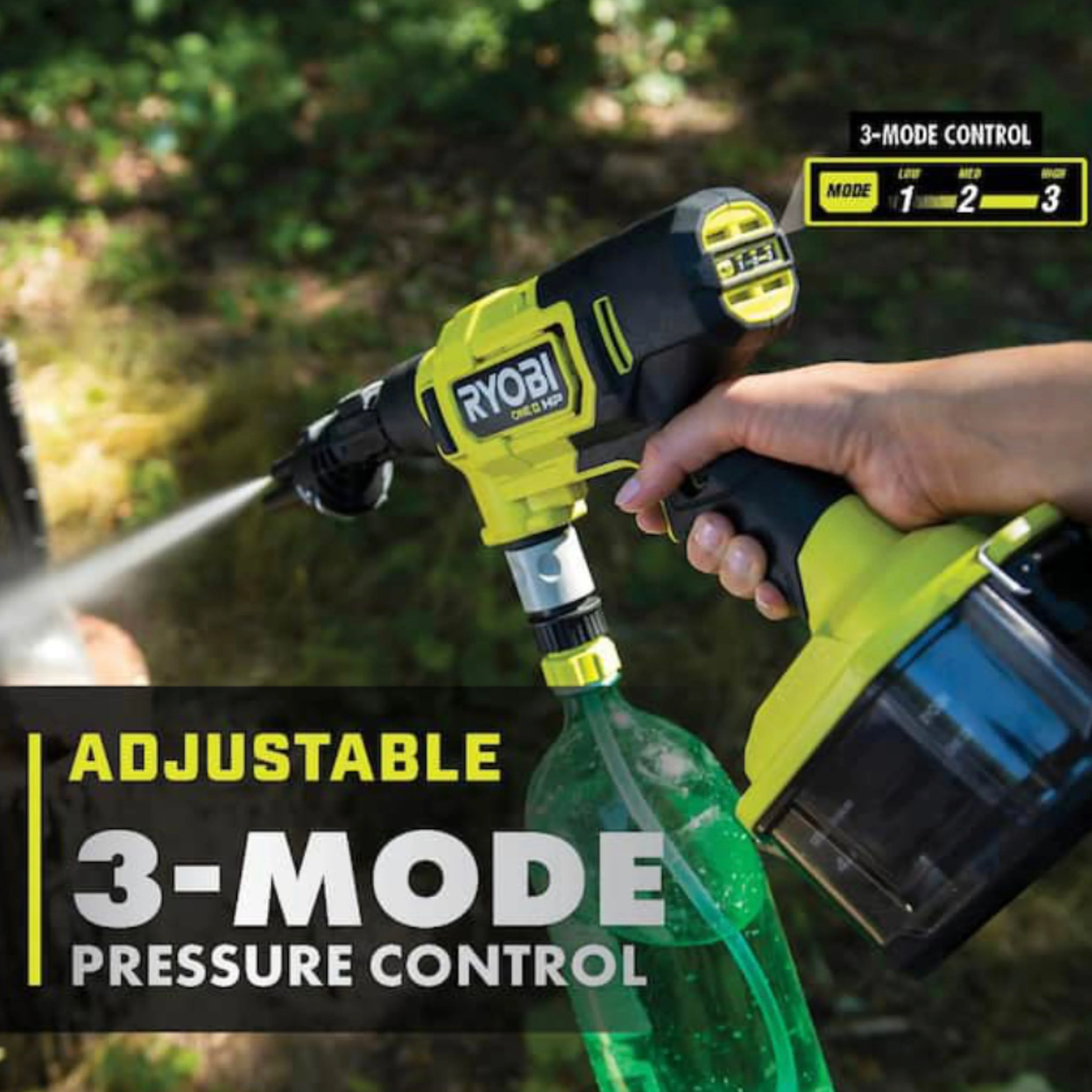ONE+ HP 600 PSI at 0.7 GPM 18V Cordless Electric Cold water Power Cleaner, 20 ft. Siphon Hose - Image 4