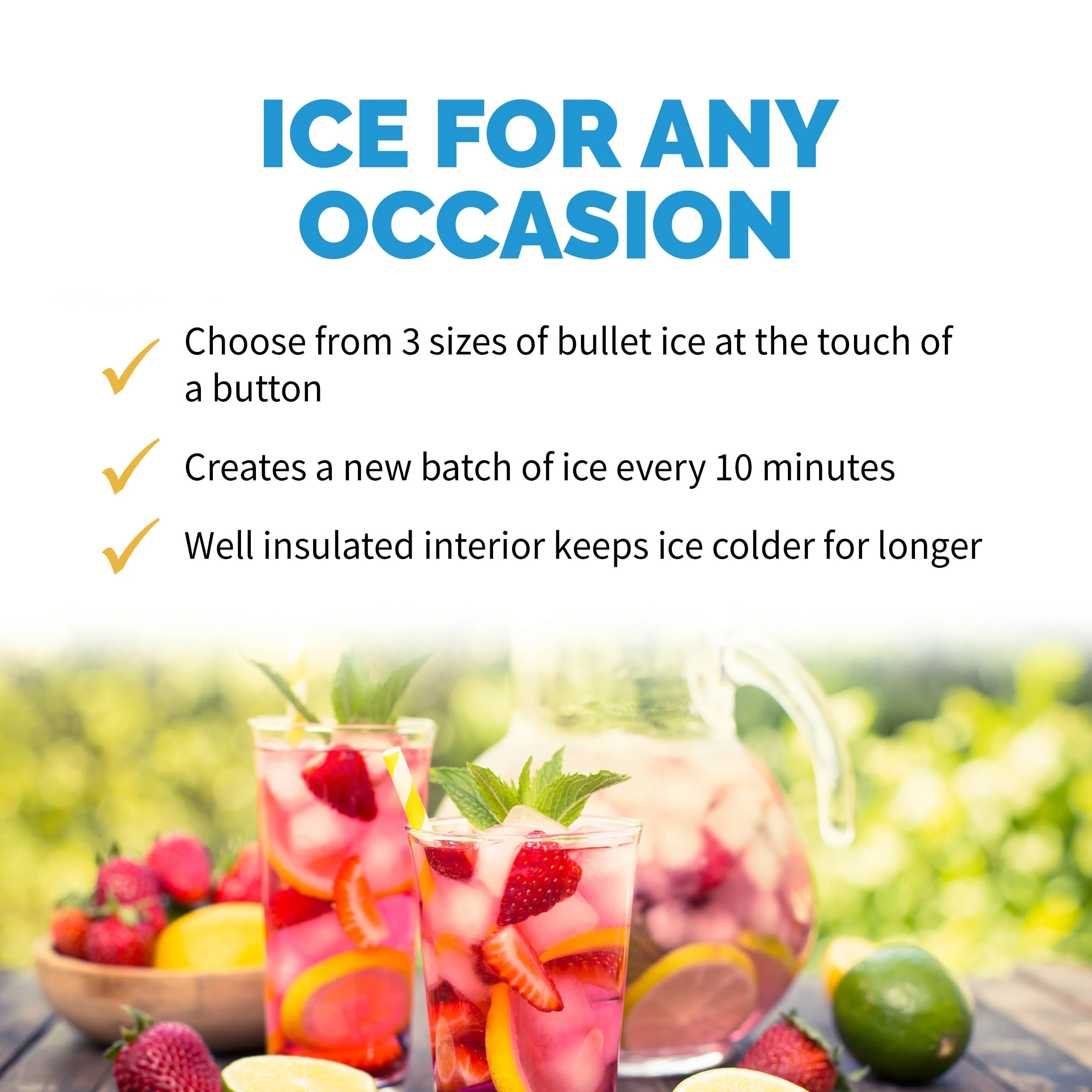 Newair Countertop Ice Maker, Bullet Ice