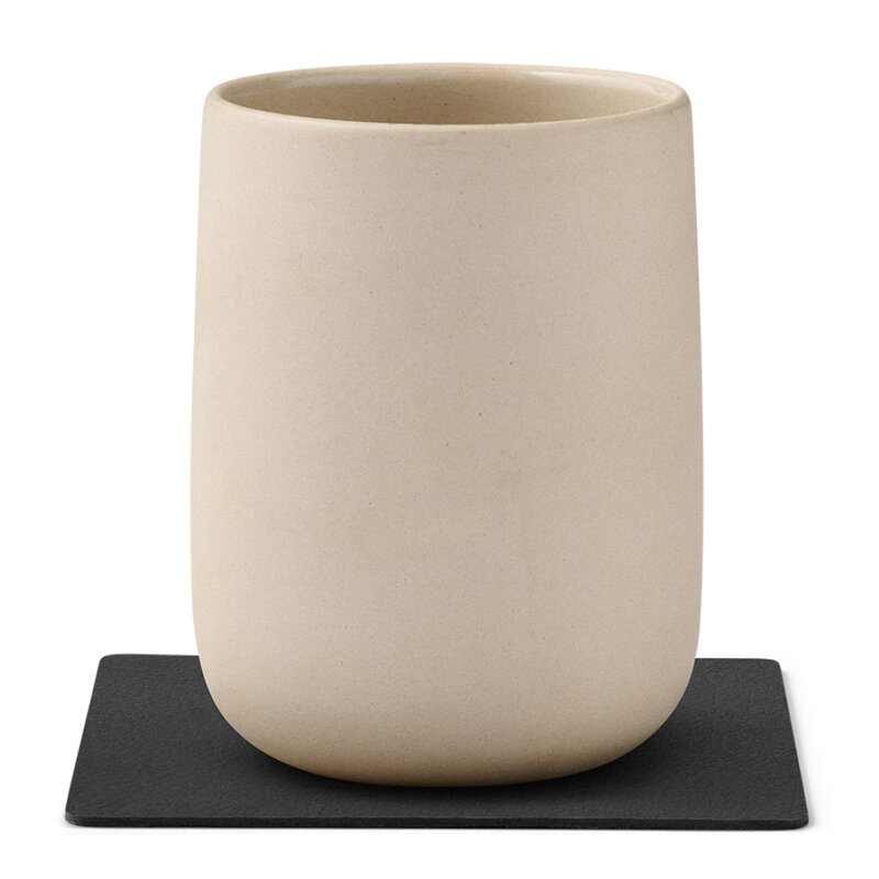 Square Nupo glassbrikke 10x10 cm svart