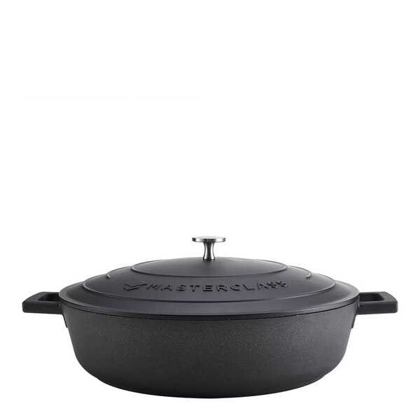 Cast Aluminium lav gryte 5L svart