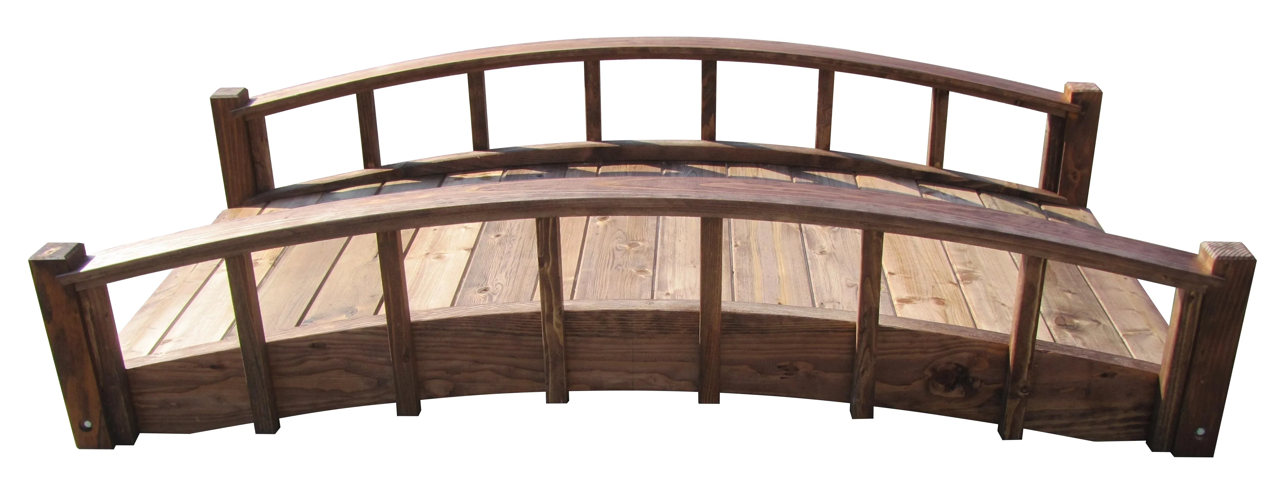 SamsGazebos 6 Foot Japanese Garden Bridge, Brown