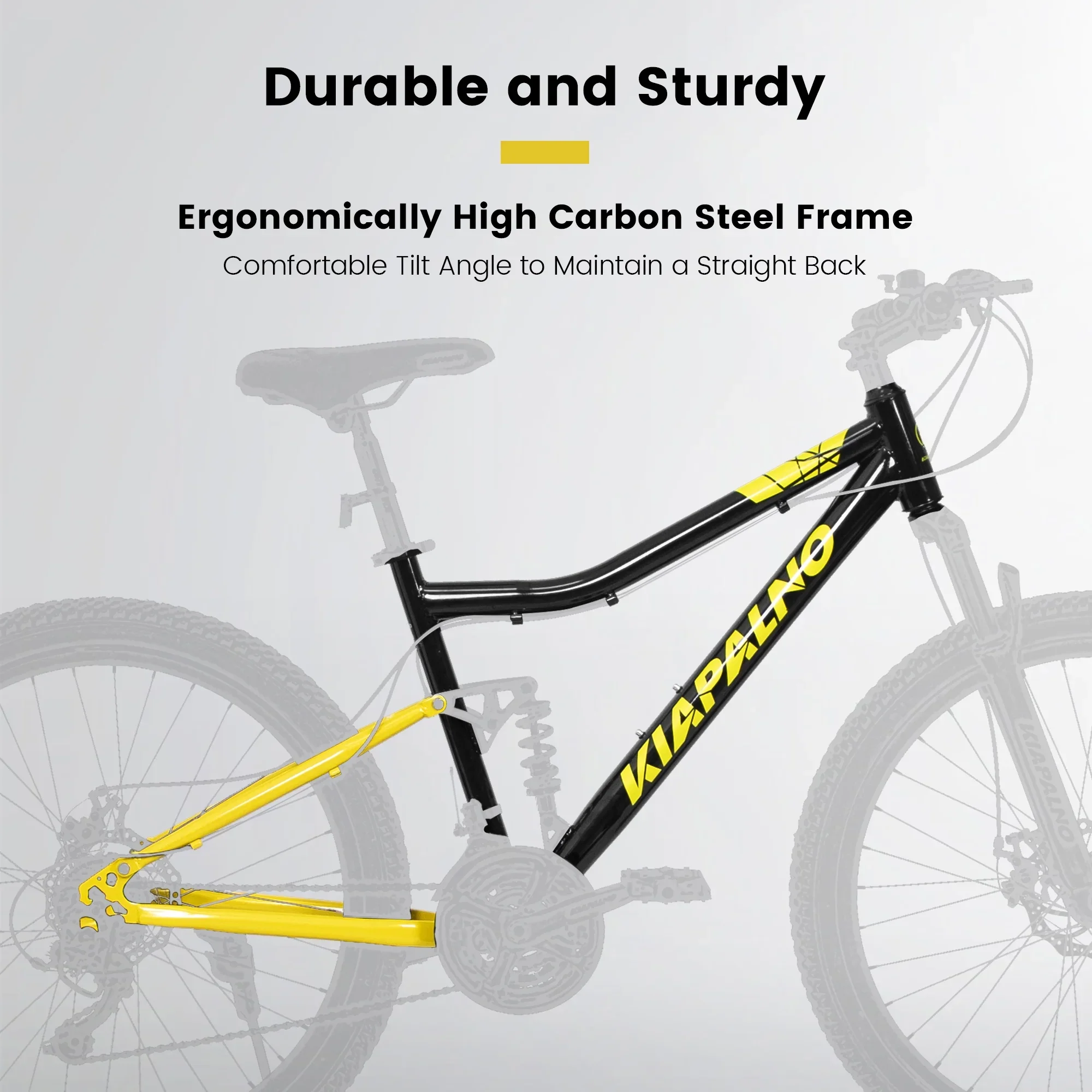 26 inch Steel Frame Shock Fork Plus Shock Absorber 21-speed Unisex Mountain Bike