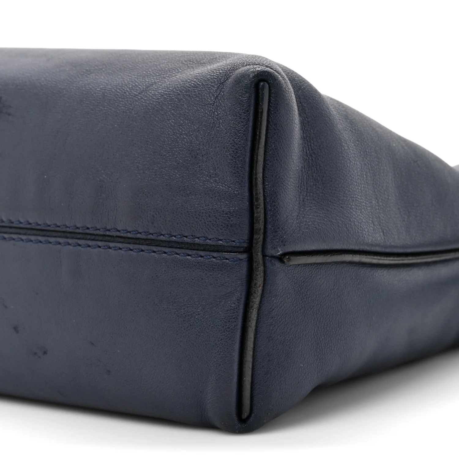 Calfskin Mini Flamenco Knot Clutch Abyss Blue