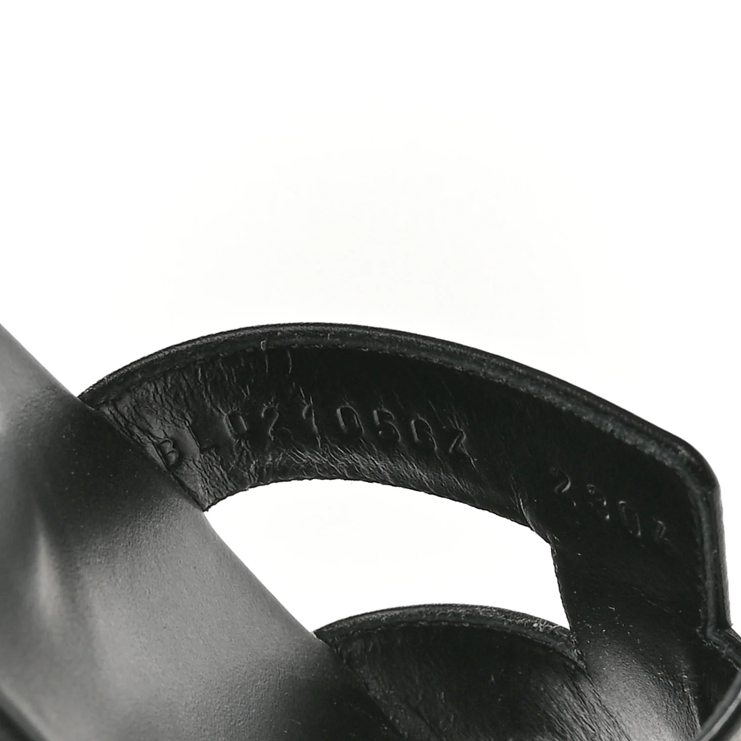 Box Calfskin Oran Sandals 36.5 Black